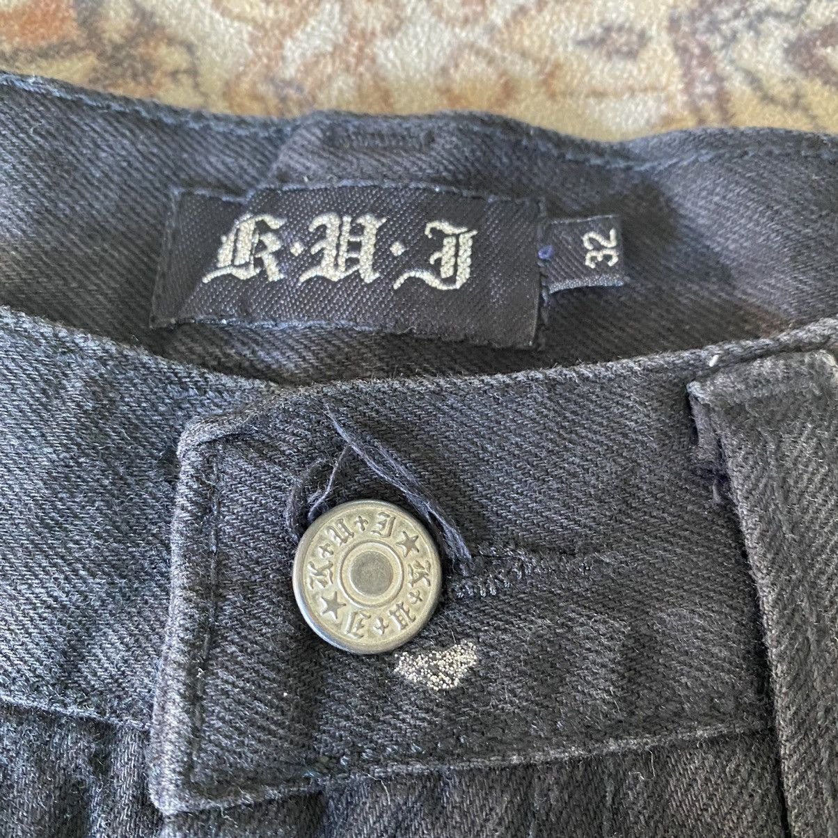 Japanese Brand Japanese Brand K.U.I Black Denim Flare Jeans Painter Size US 32 / EU 48 - 13 Thumbnail
