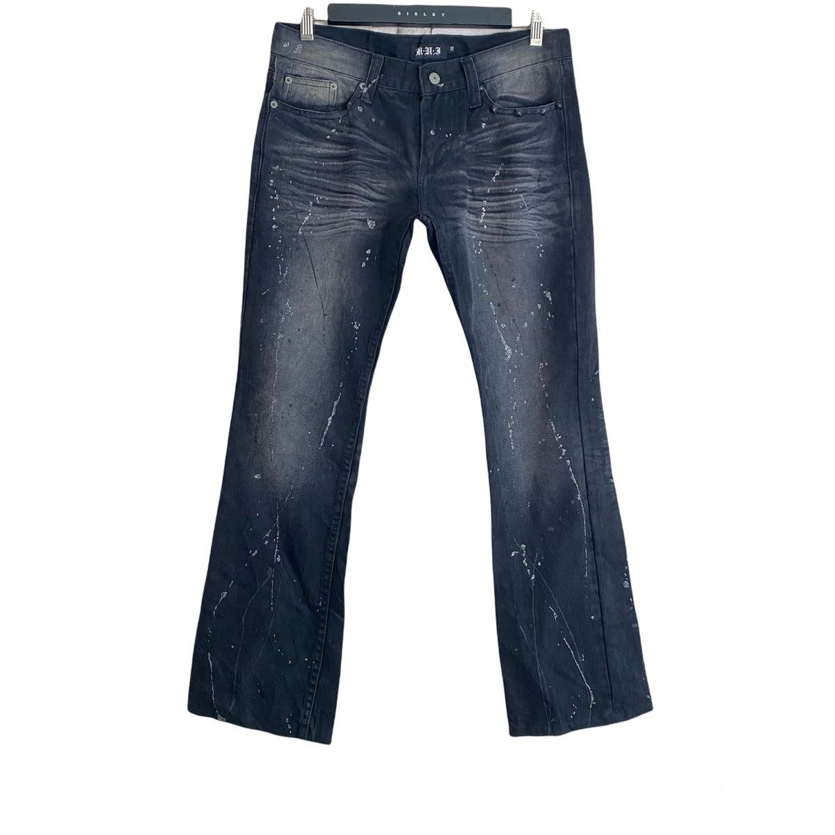 Japanese Brand Japanese Brand K.U.I Black Denim Flare Jeans Painter Size US 32 / EU 48 - 2 Thumbnail