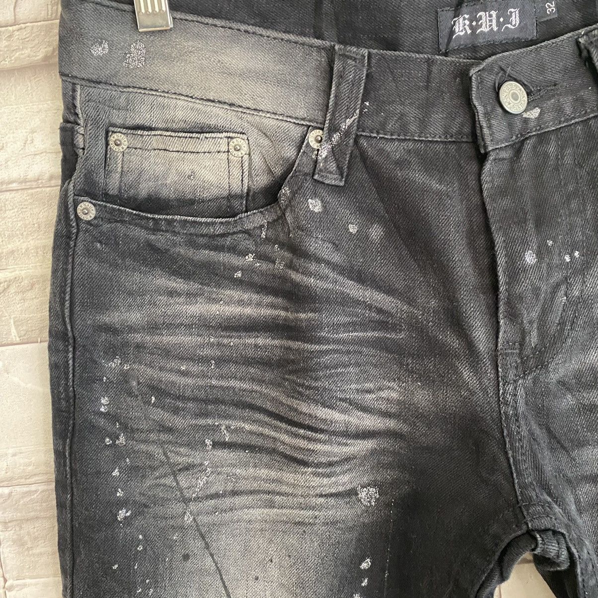 Japanese Brand Japanese Brand K.U.I Black Denim Flare Jeans Painter Size US 32 / EU 48 - 6 Thumbnail