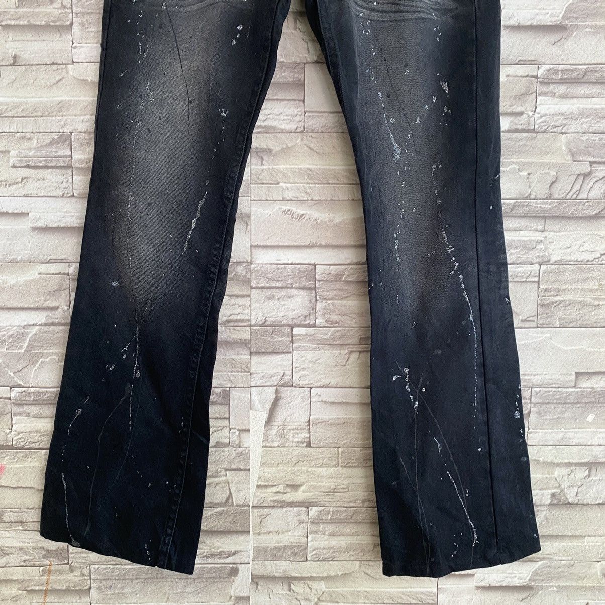 Japanese Brand Japanese Brand K.U.I Black Denim Flare Jeans Painter Size US 32 / EU 48 - 5 Thumbnail