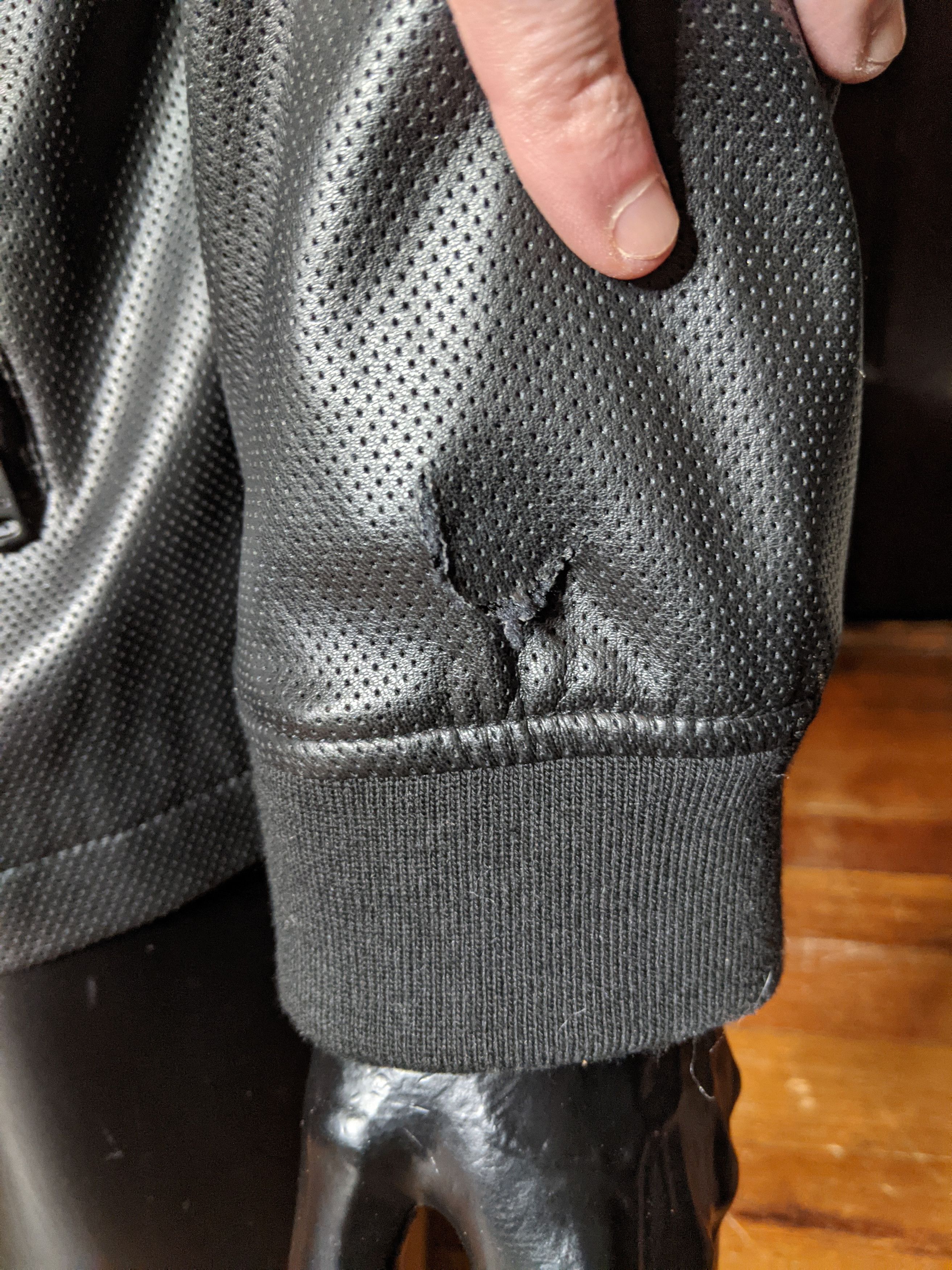 Levi's Black perforated pleather logo jacket Size US XL / EU 56 / 4 - 6 Thumbnail