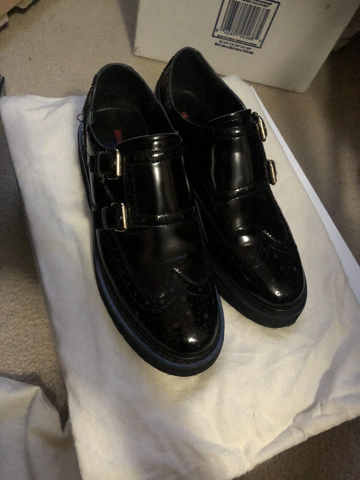 Prada Double monk strap brogue Size US 6.5 / EU 39-40 - 1 Thumbnail