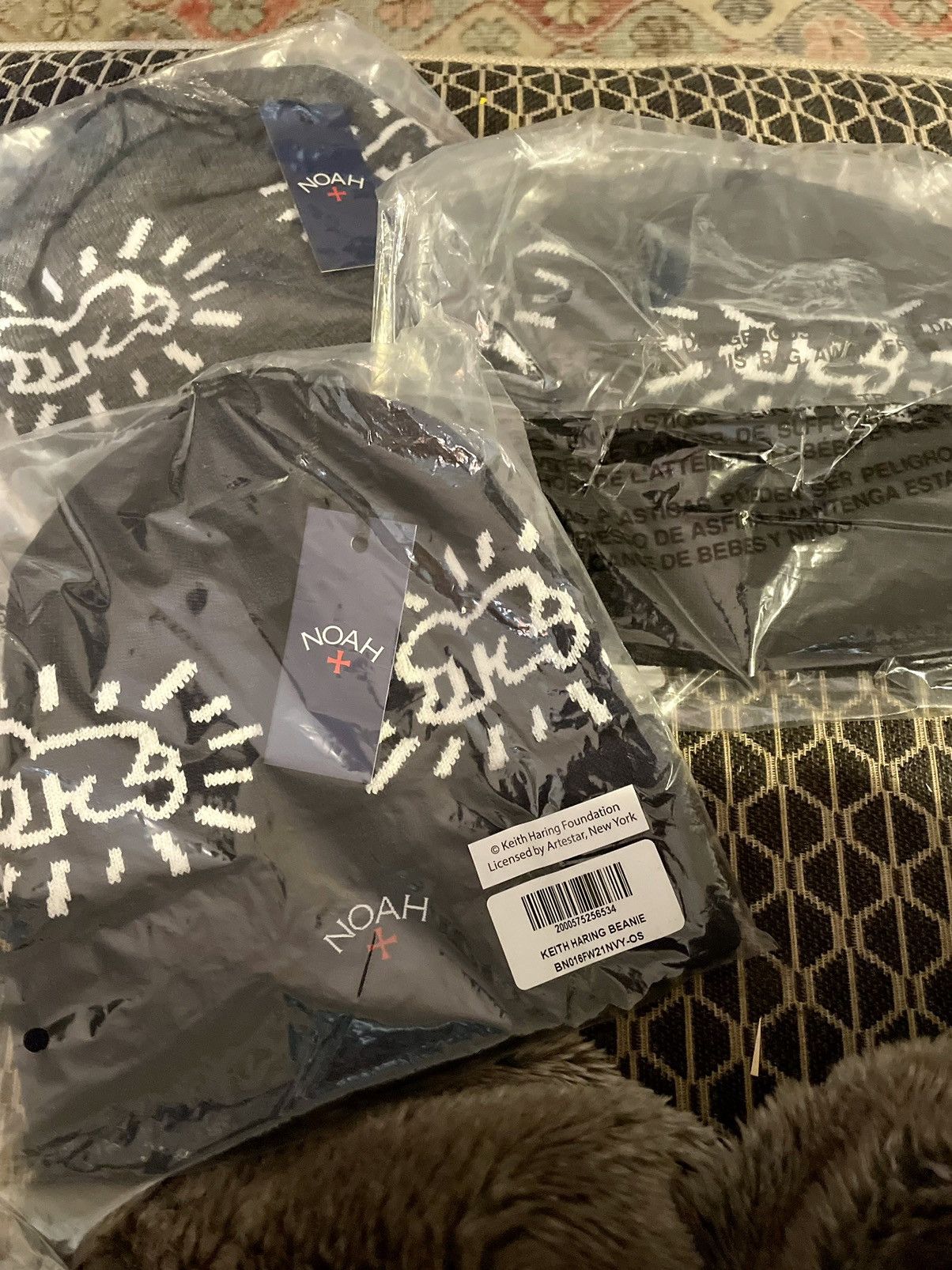 Keith Haring × Noah Noah x Keith Haring Beanie in Navy Deadstock FW21 SOLD OUT Size ONE SIZE - 2 Thumbnail