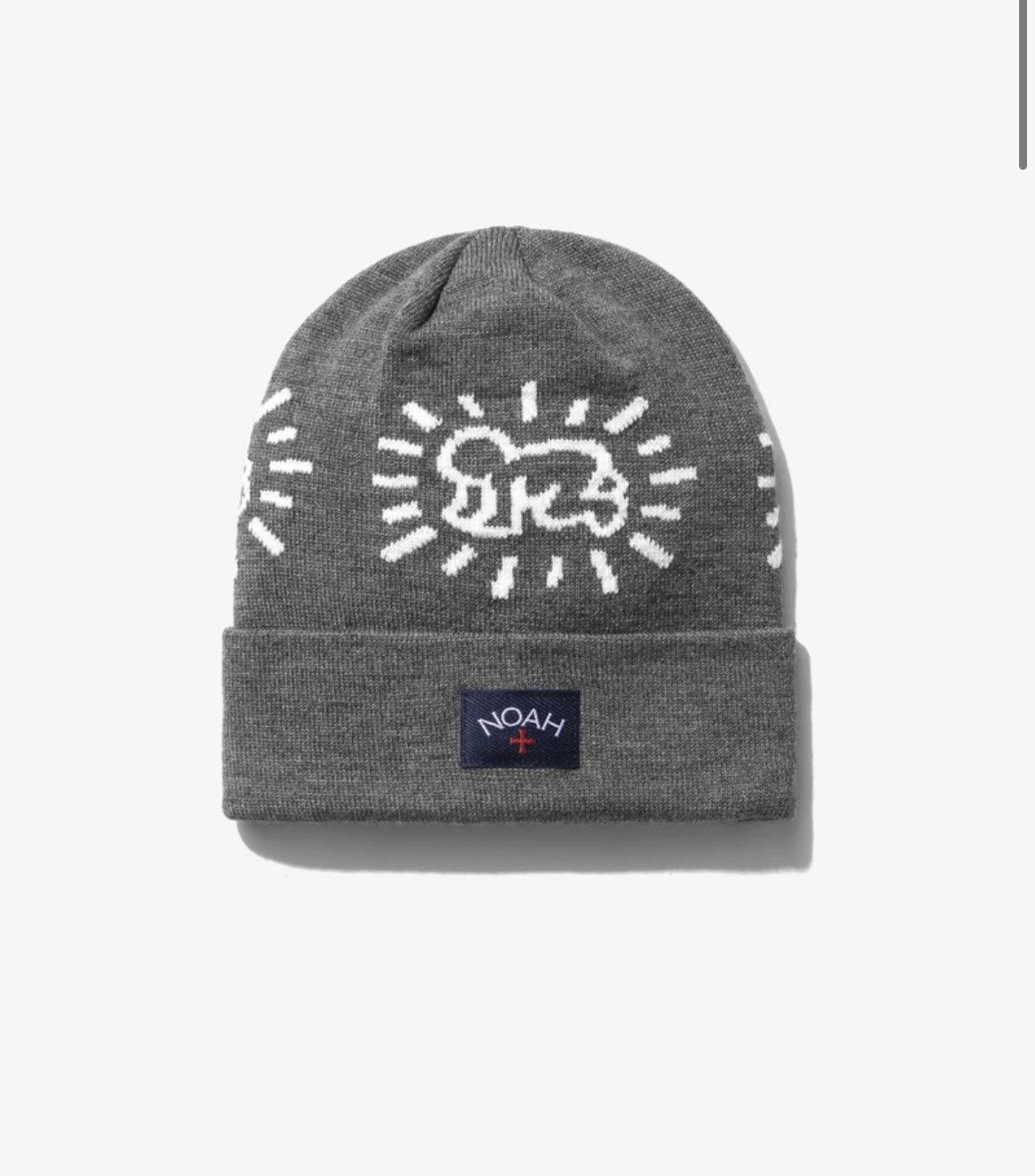 Keith Haring × Noah Noah x Keith Haring Beanie in Heather Grey Deadstock FW21 Size ONE SIZE - 1 Thumbnail