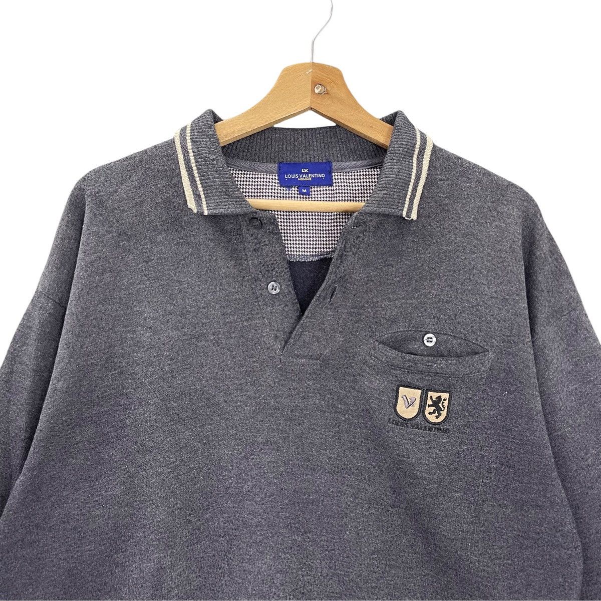 Mario Valentino Vintage 90s Louis Valentino Collar Sweatshirt Size M Size US M / EU 48-50 / 2 - 4 Thumbnail