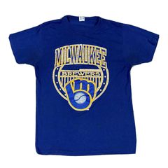 Vintage '90 MILWAUKEE BREWERS MLB Velva Sheen T-Shirt XL