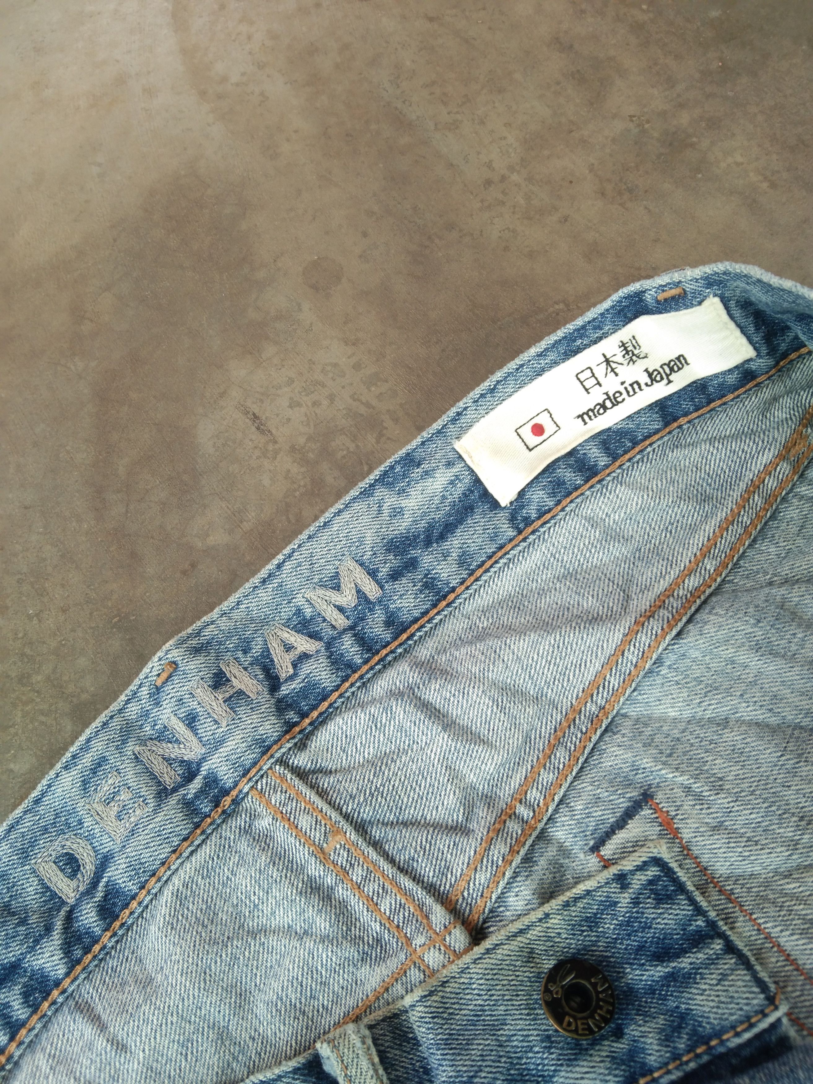 DENHAM × Japanese Brand × Vintage Vintage Denham Redline Selvedge Distressed Jeans 30x31 Size US 30 / EU 46 - 12 Thumbnail