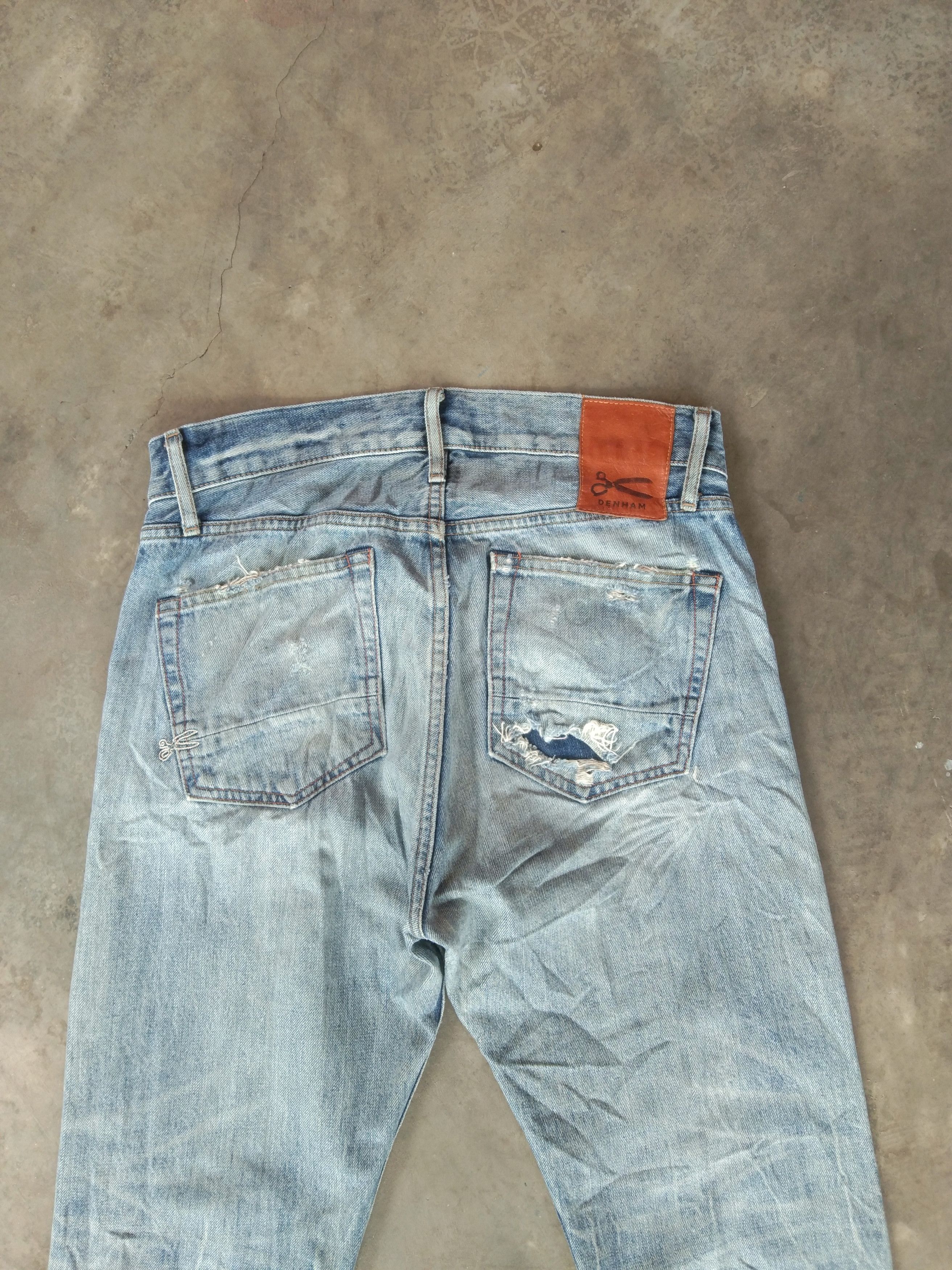DENHAM × Japanese Brand × Vintage Vintage Denham Redline Selvedge Distressed Jeans 30x31 Size US 30 / EU 46 - 5 Thumbnail