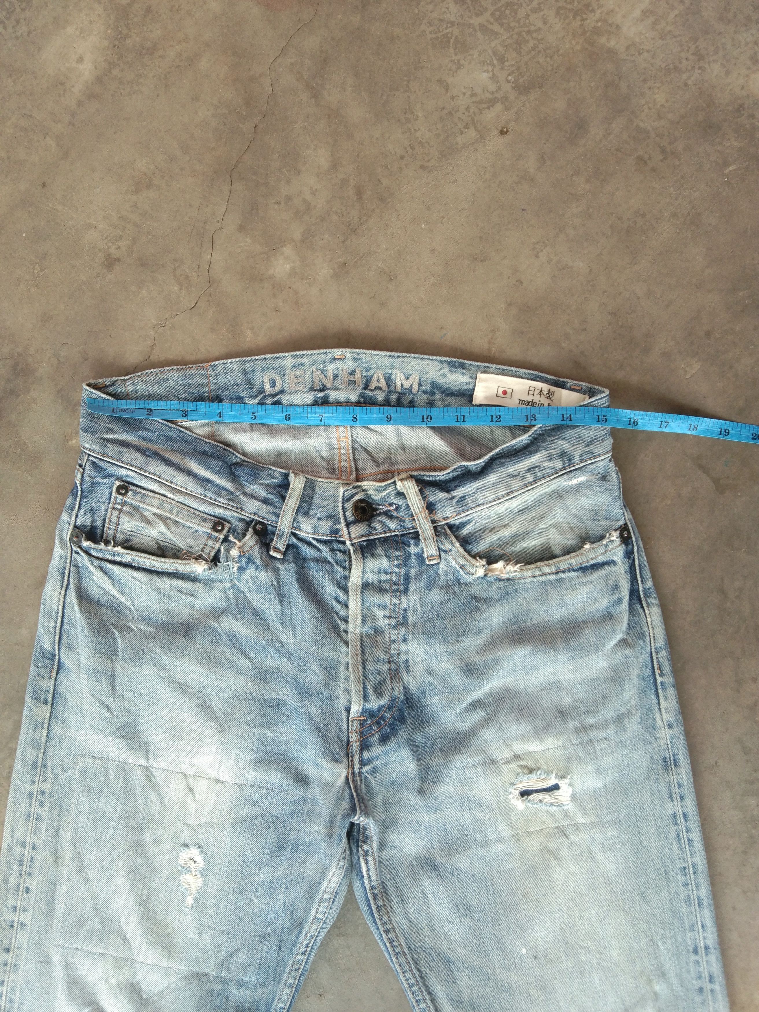 DENHAM × Japanese Brand × Vintage Vintage Denham Redline Selvedge Distressed Jeans 30x31 Size US 30 / EU 46 - 10 Thumbnail