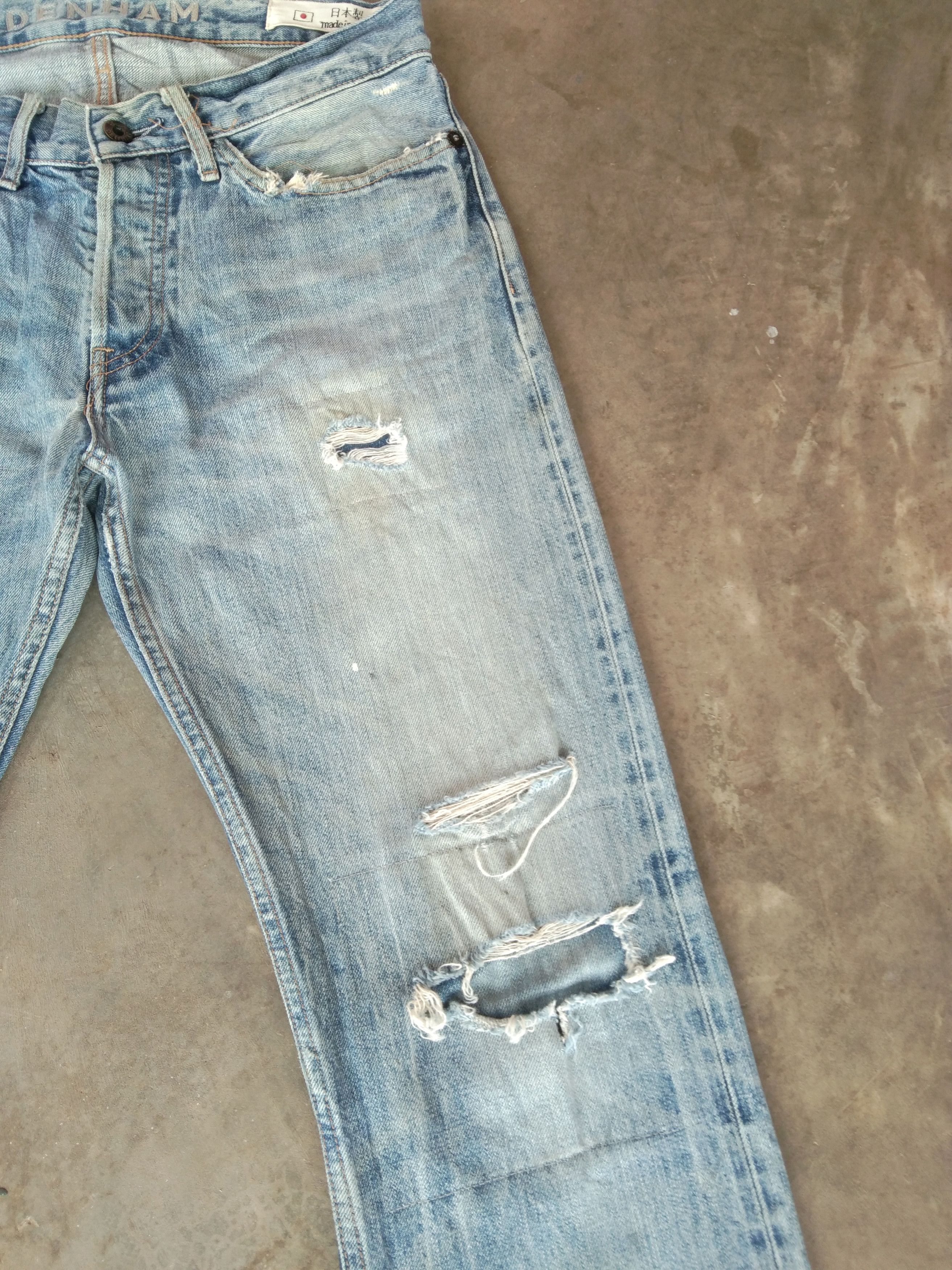 DENHAM × Japanese Brand × Vintage Vintage Denham Redline Selvedge Distressed Jeans 30x31 Size US 30 / EU 46 - 8 Thumbnail