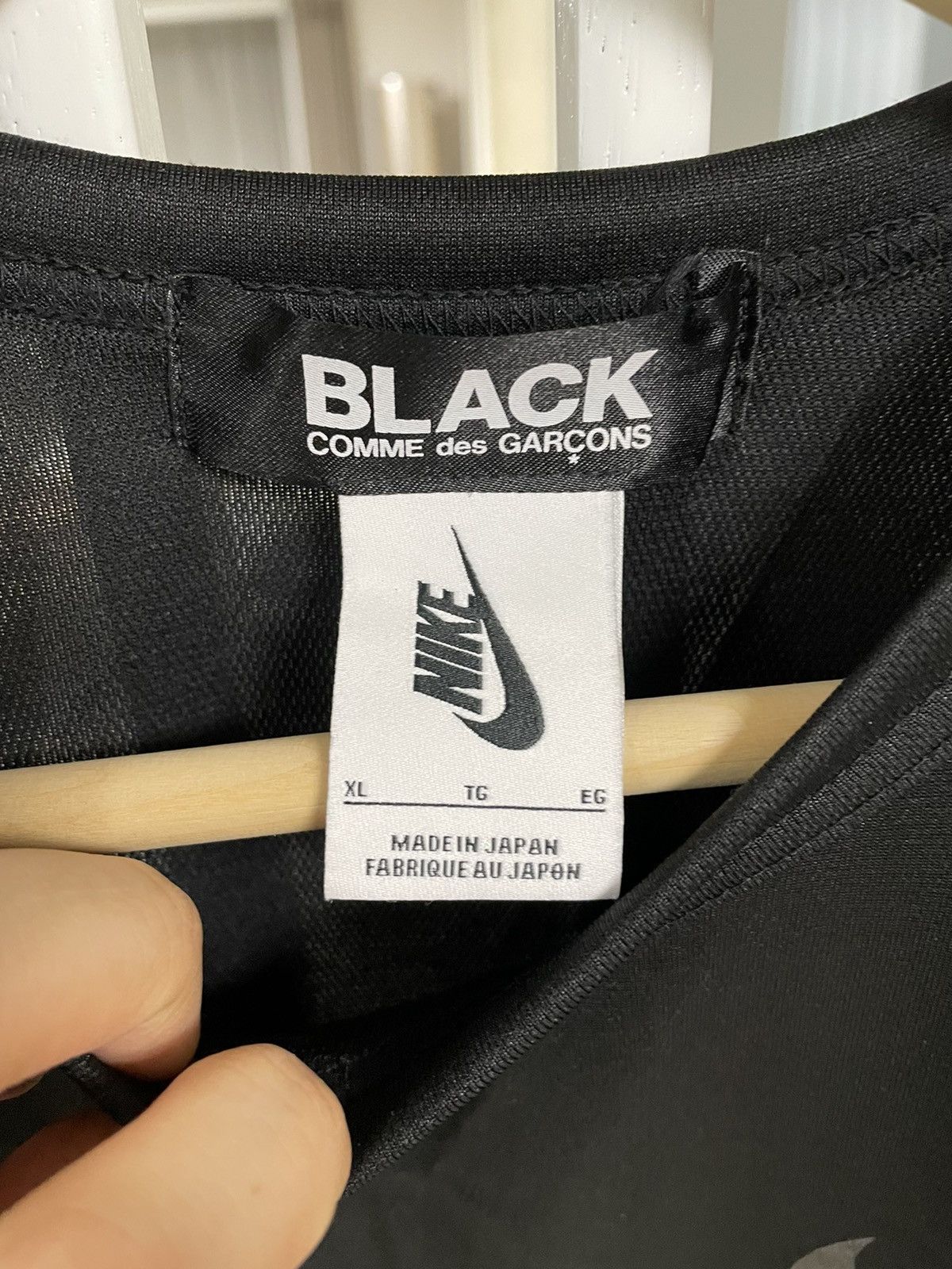 Comme des Garcons Black Comme Des Garcons Black x Nike logo T-shirt Size US XL / EU 56 / 4 - 2 Thumbnail