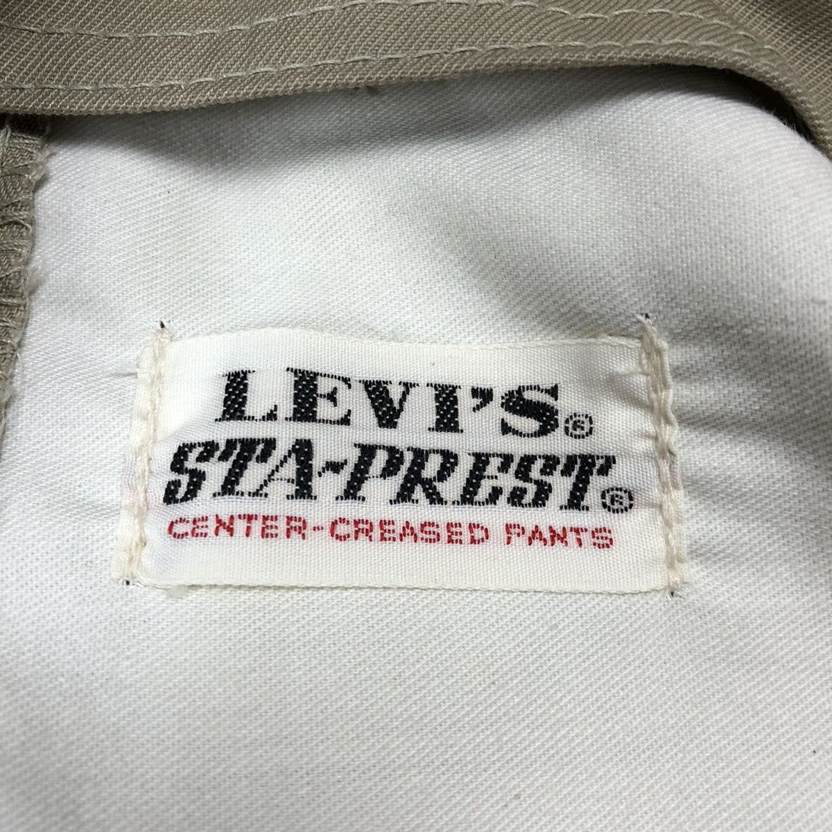 Levi's Vintage Levi’s Sta-Prest 34x32 Beige Size US 34 / EU 50 - 9 Thumbnail