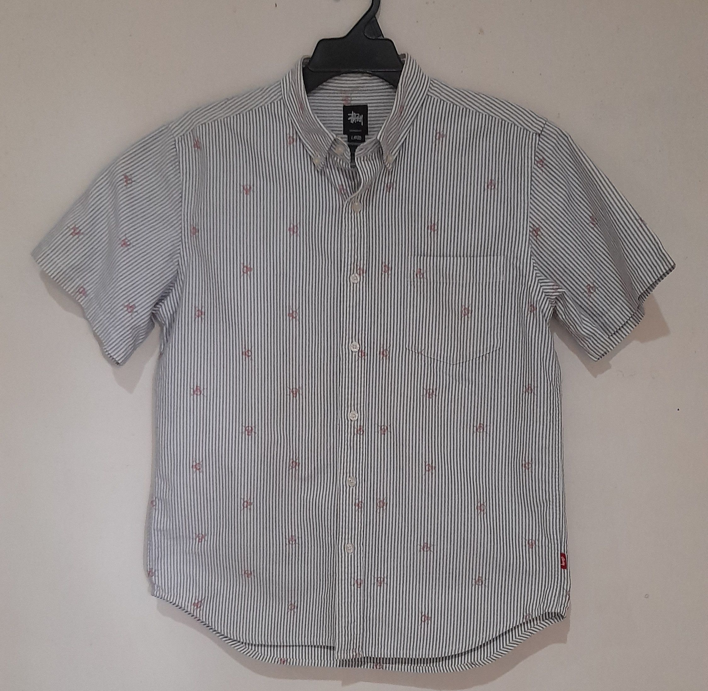 Stussy STUSSY ALLOVER LOGO STRIPE CASUAL SHIRT Size US L / EU 52-54 / 3 - 1 Thumbnail