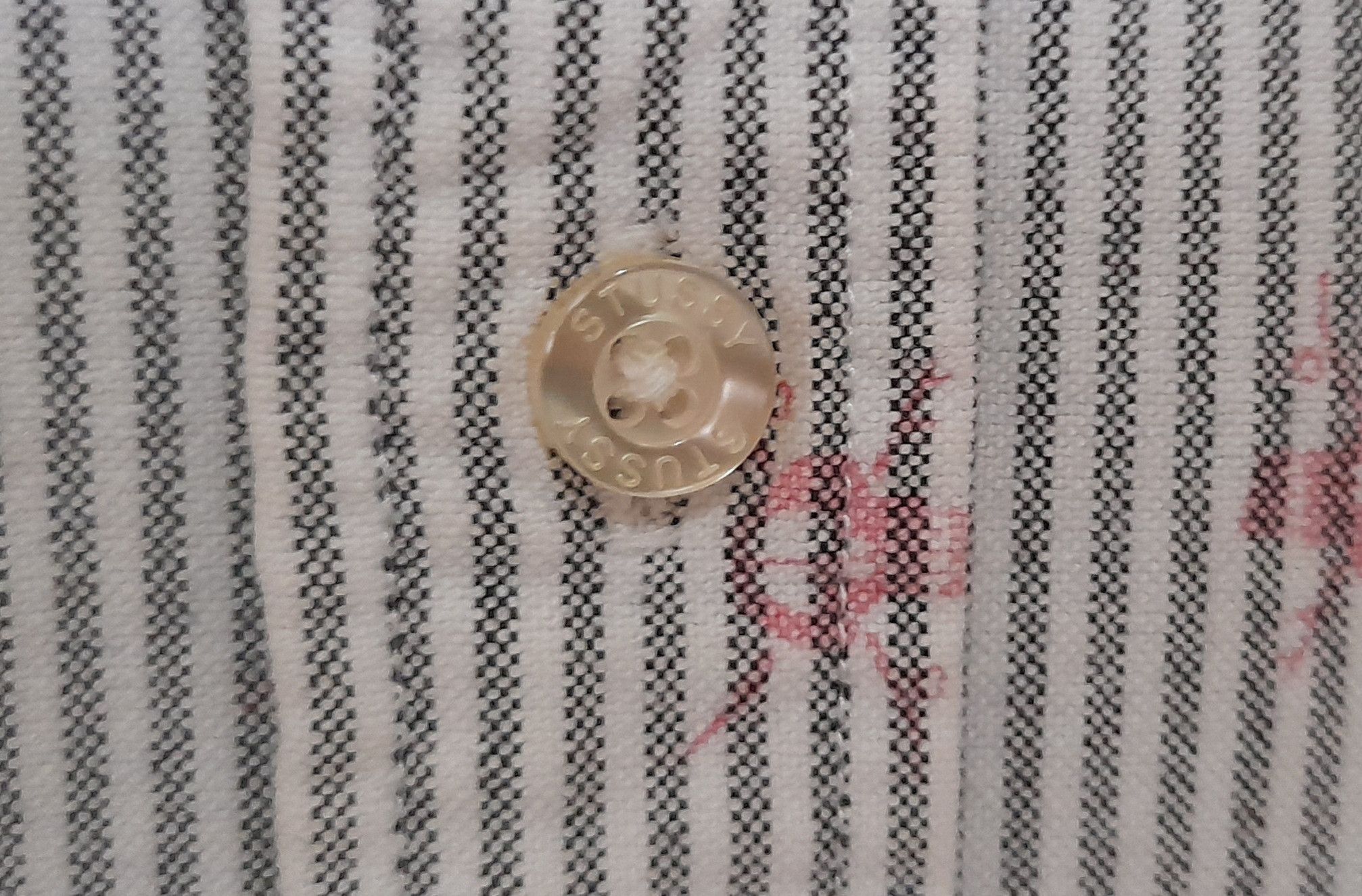 Stussy STUSSY ALLOVER LOGO STRIPE CASUAL SHIRT Size US L / EU 52-54 / 3 - 4 Thumbnail