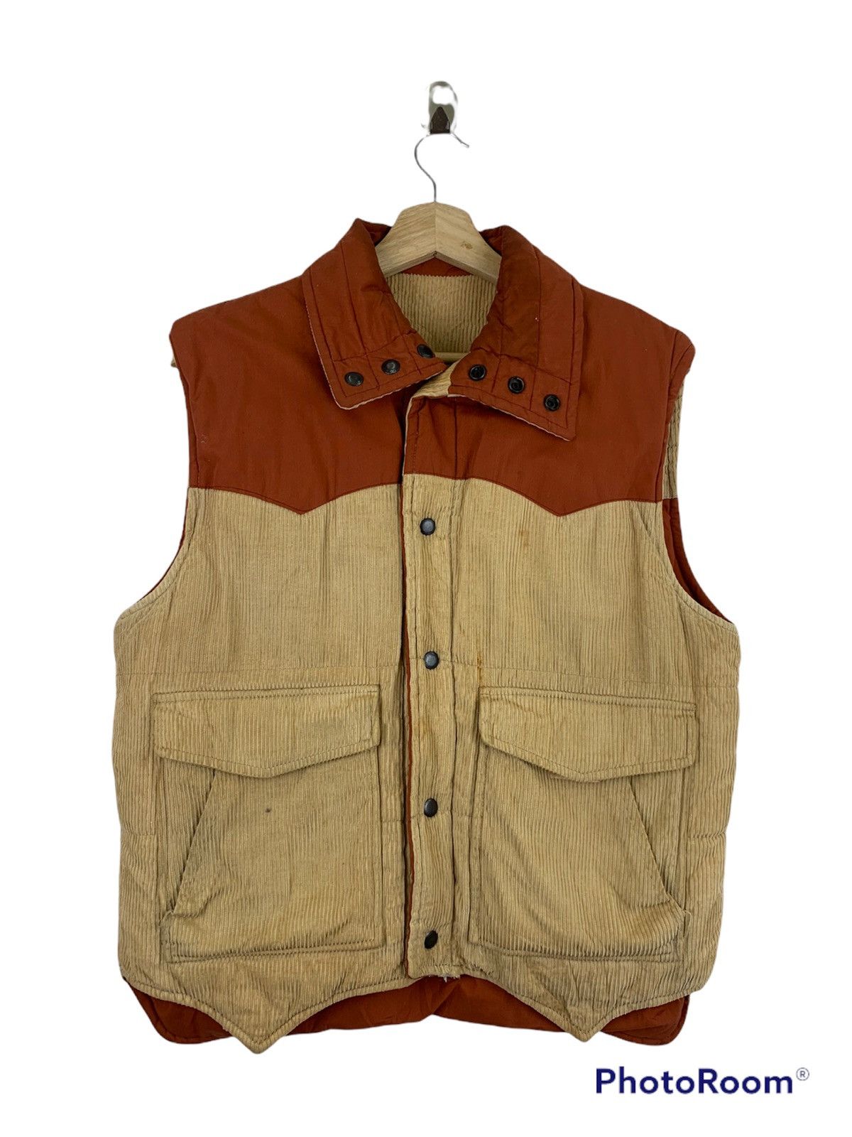Custom vest corduroy cargo pocket