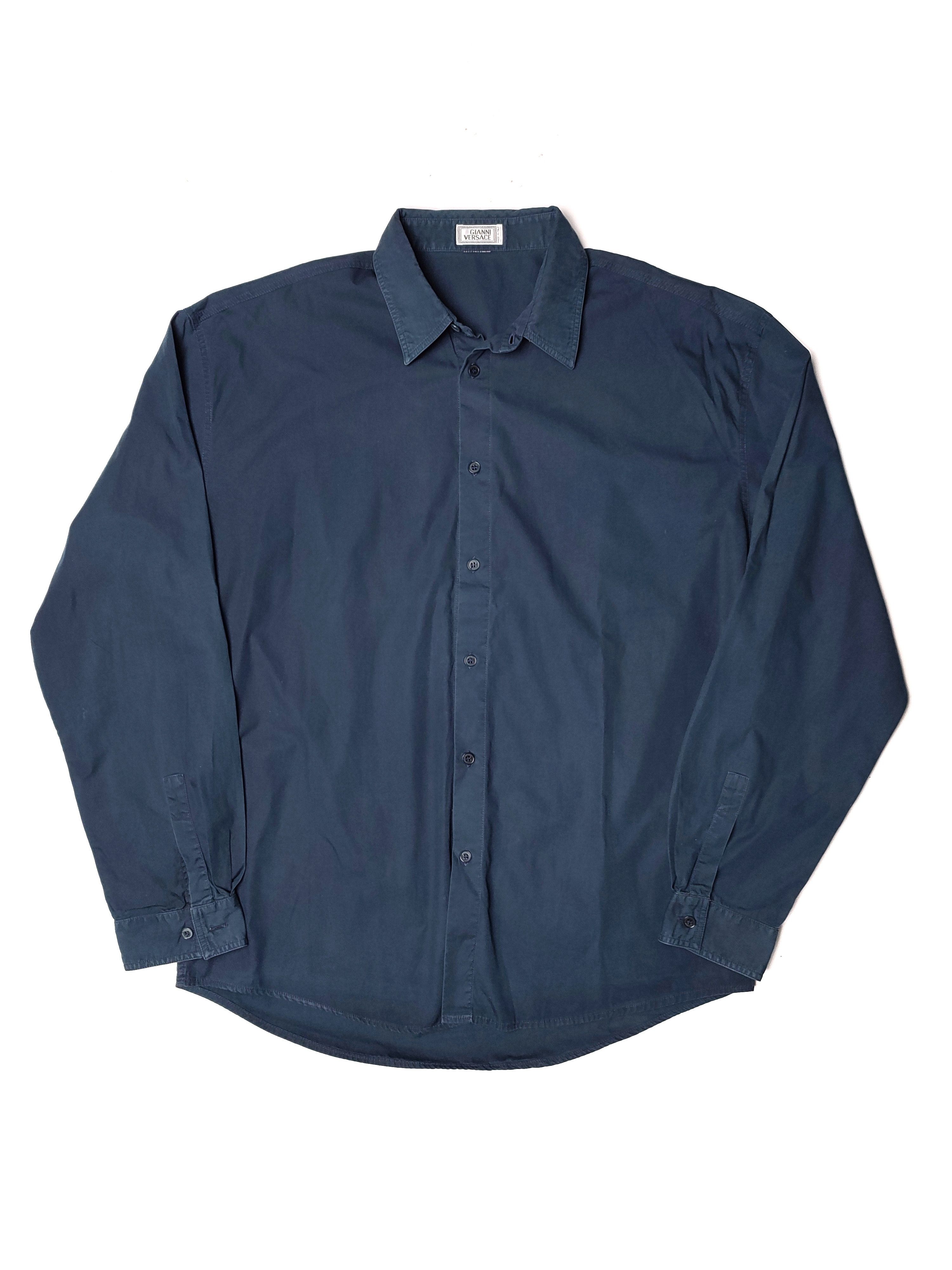 Versace Vintage Gianni Versace Navy Blue shirt Size US L / EU 52-54 / 3 - 1 Thumbnail