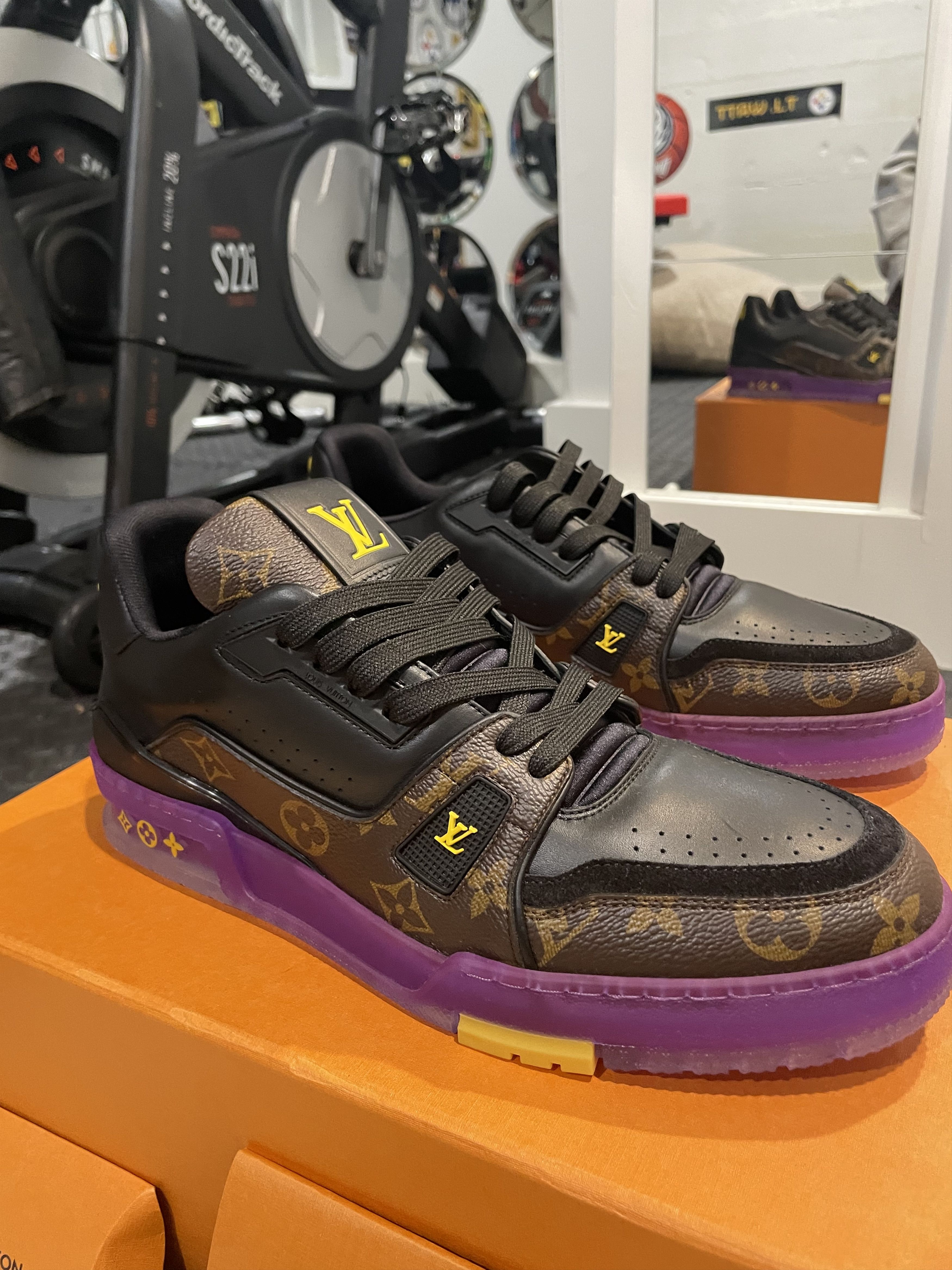 Louis Vuitton Louis Vuitton Trainer 'Monogram - Yellow Purple' | Brown | Men's Size 8.5