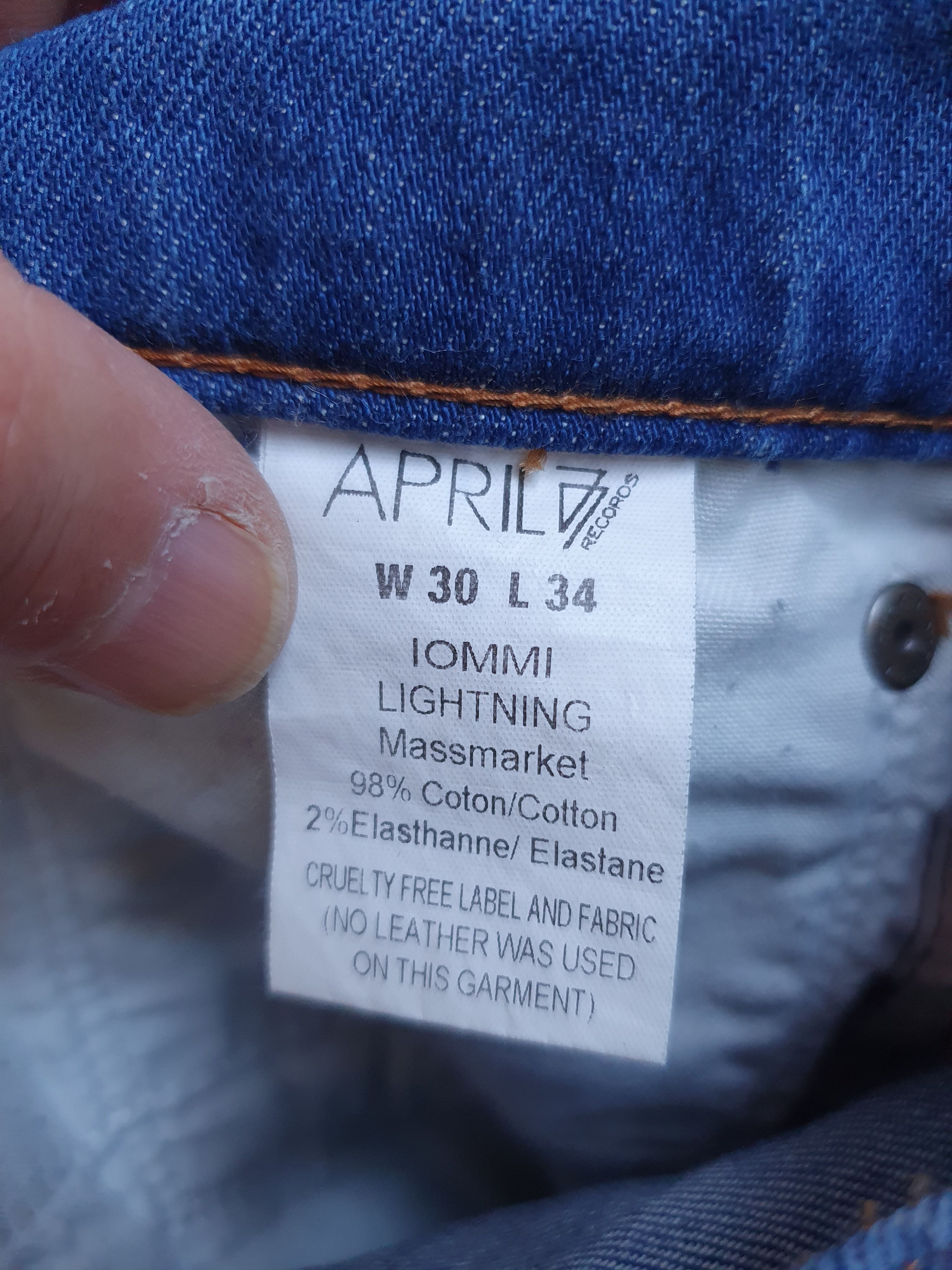 April 77 Aprill 77 Records Iommi Lightning jeans,sz 30x34 Size US 30 / EU 46 - 7 Thumbnail
