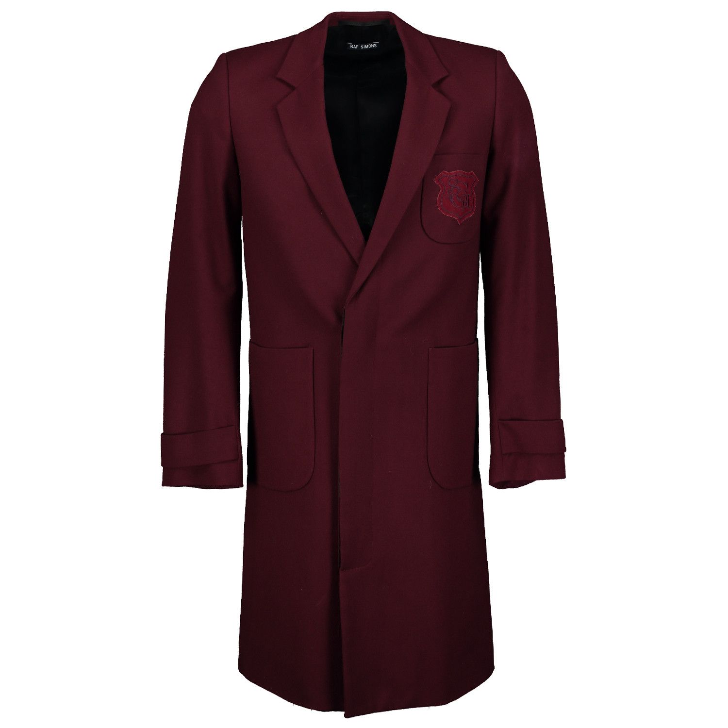 Raf Simons AW97 Wool Patched Schoolboy Coat Size US M / EU 48-50 / 2 - 1 Thumbnail