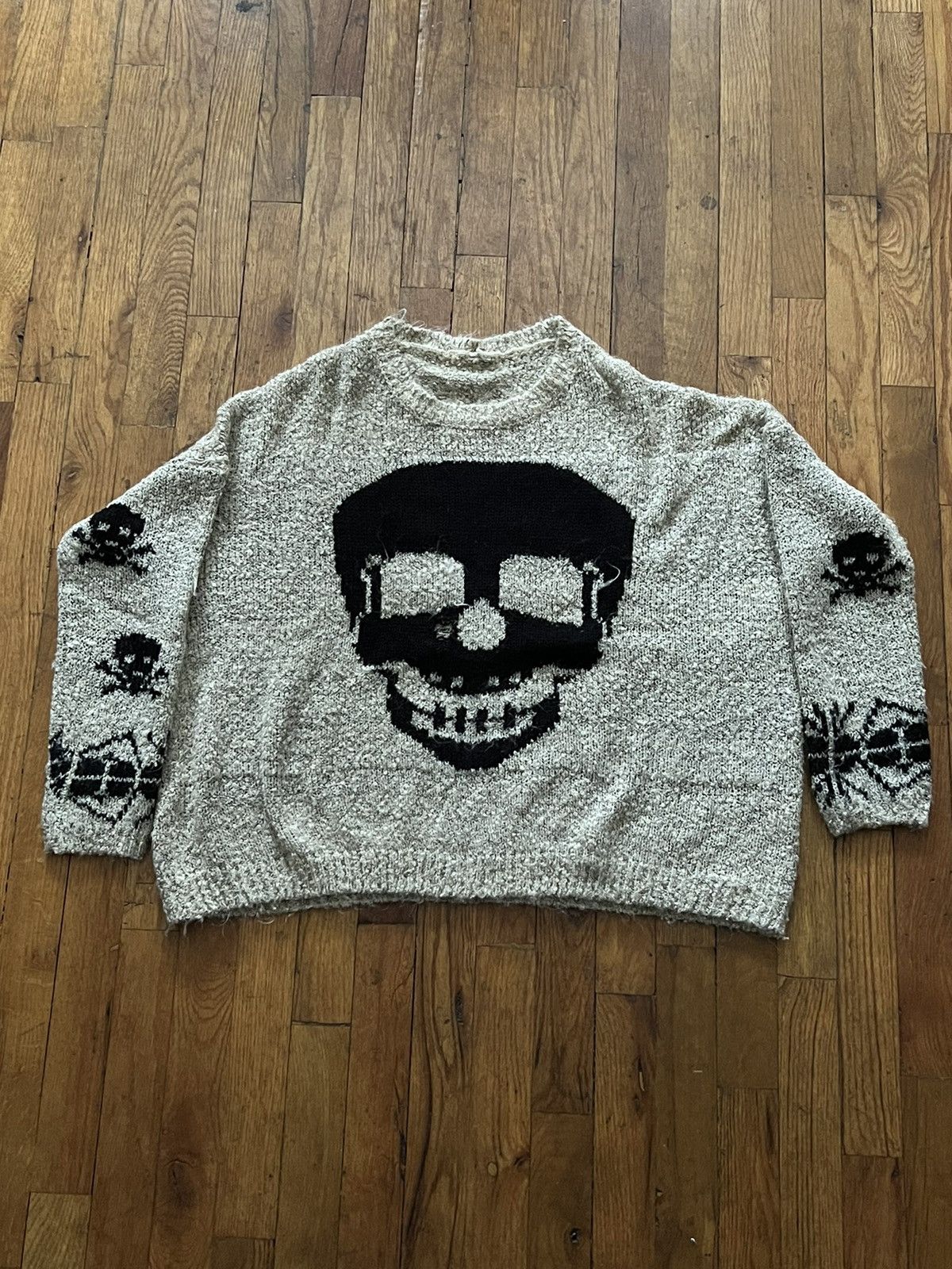 Vintage Vintage Skulls Knit Sweater Grailed
