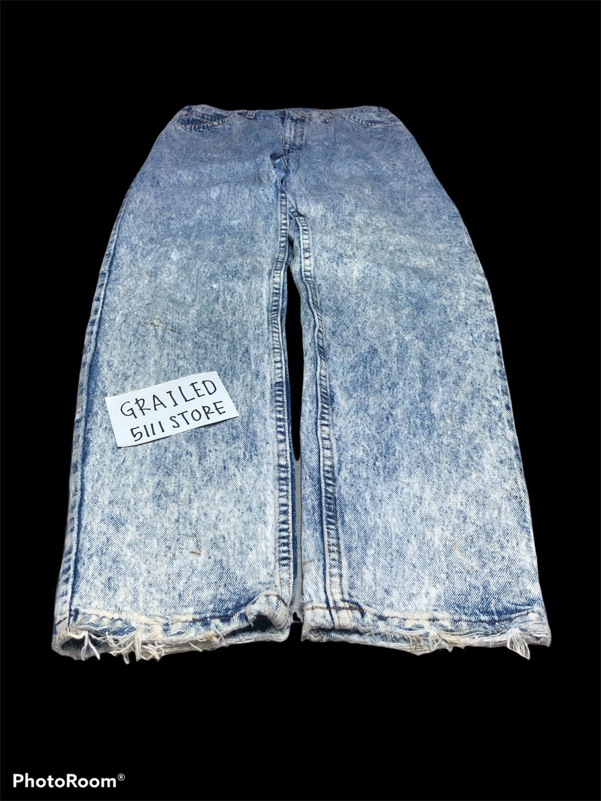 Levi's × Vintage VINTAGE LEVIS ACID WASH DISTRESSED DENIM Size US 30 / EU 46 - 3 Thumbnail