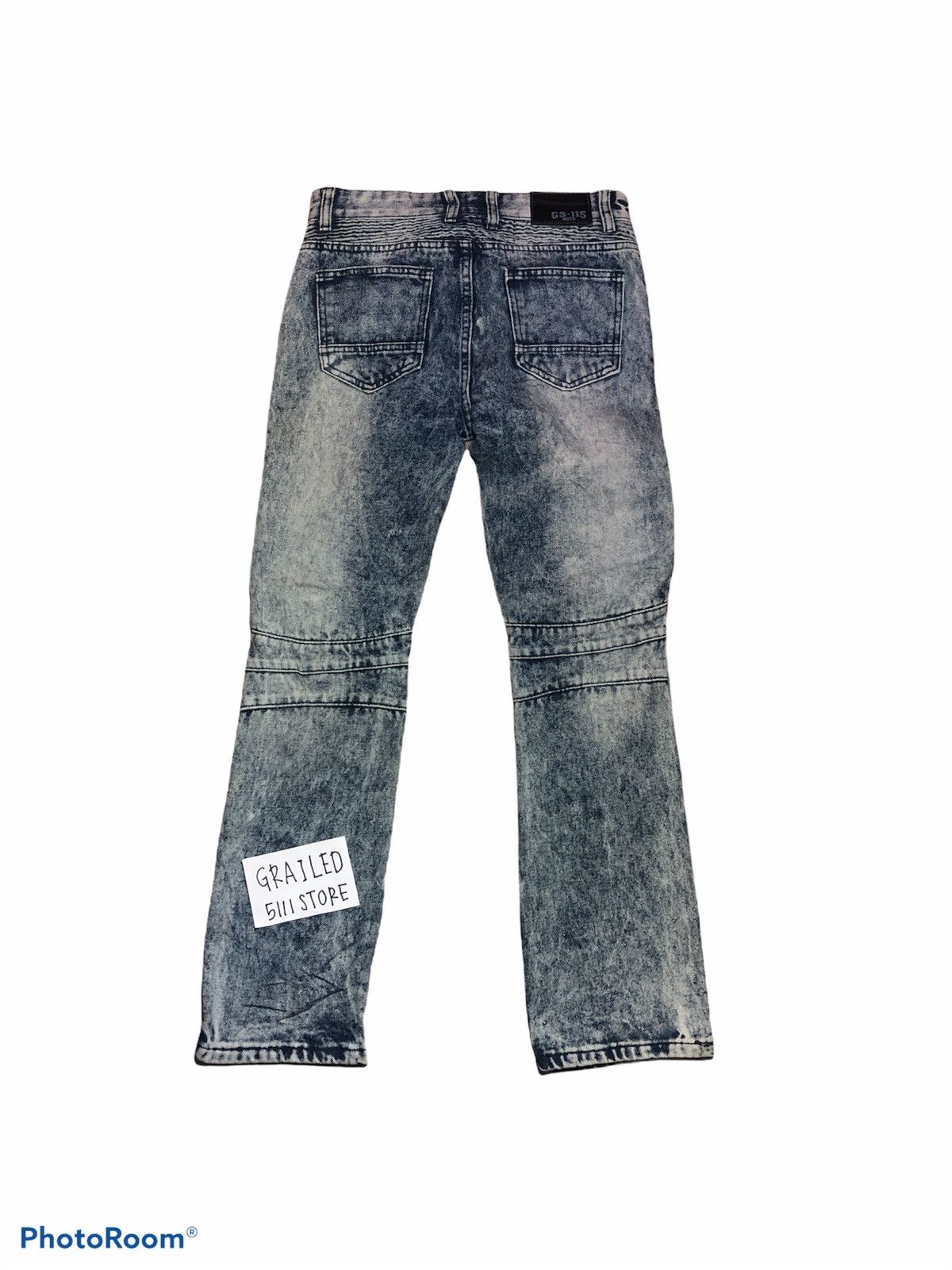 Bleach Goods Distressed Zipper Splattered Painted Jeans Size US 29 - 2 Thumbnail