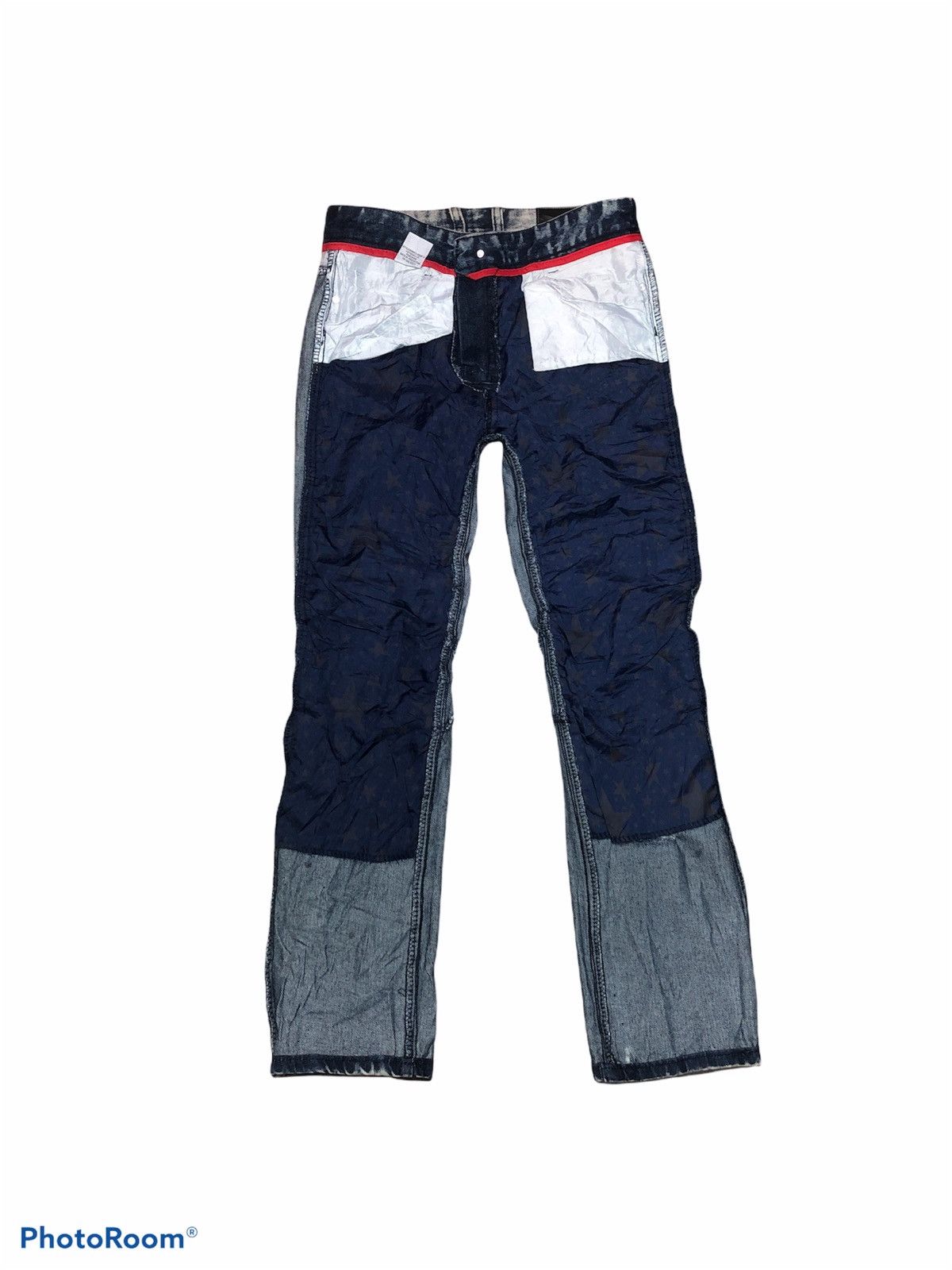 Bleach Goods Distressed Zipper Splattered Painted Jeans Size US 29 - 11 Thumbnail