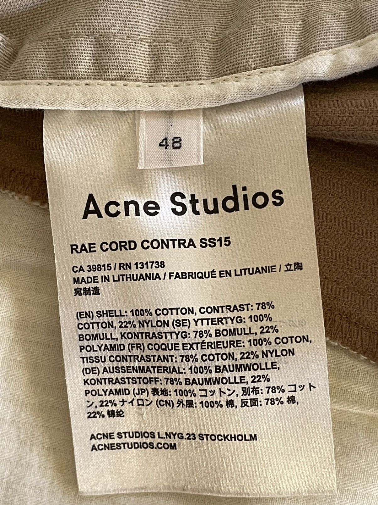 Acne Studios SS 15 Rae Cord Contra velvet short pants Size US 38 / EU 54 - 7 Thumbnail