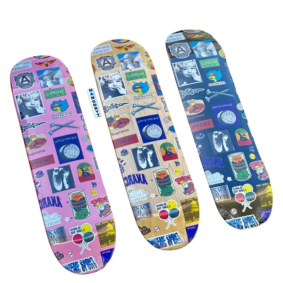 Supreme Supreme Stickers Skateboard Deck Set | Grailed