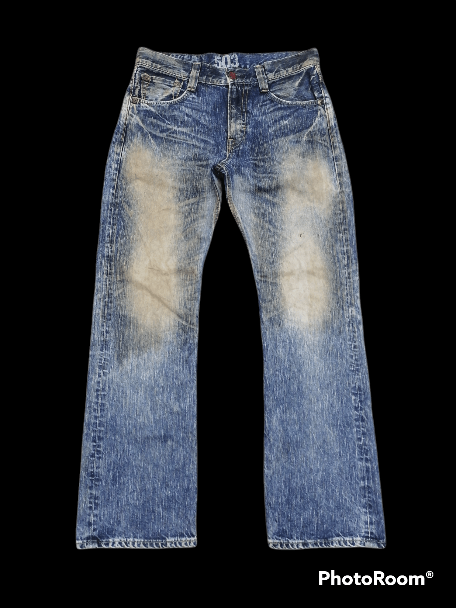 Edwin Distressed Denim Edwin 503 Blue Trip Trashed Erd Denim Jeans Size US 33 - 1 Thumbnail
