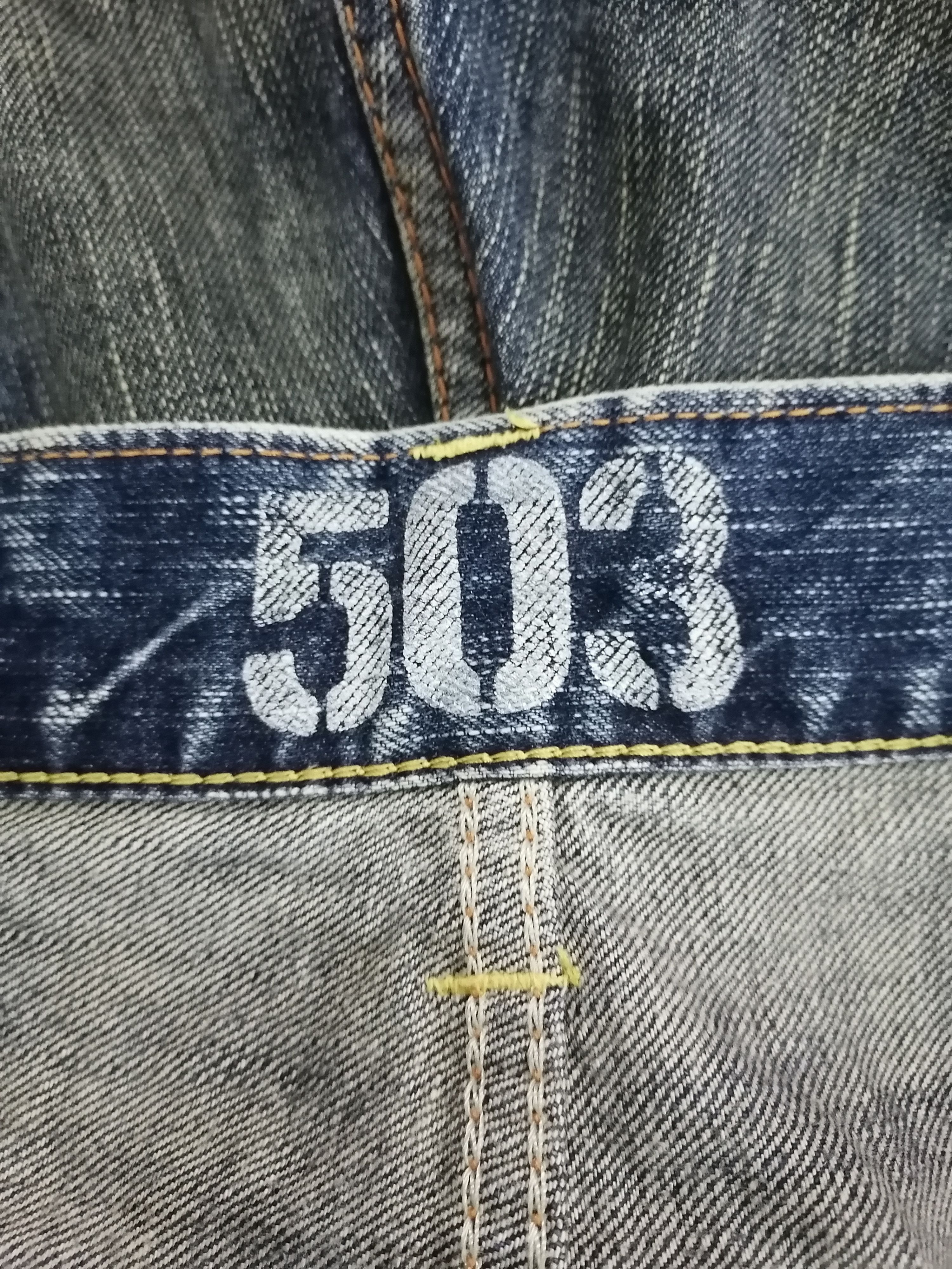 Edwin Distressed Denim Edwin 503 Blue Trip Trashed Erd Denim Jeans Size US 33 - 8 Thumbnail