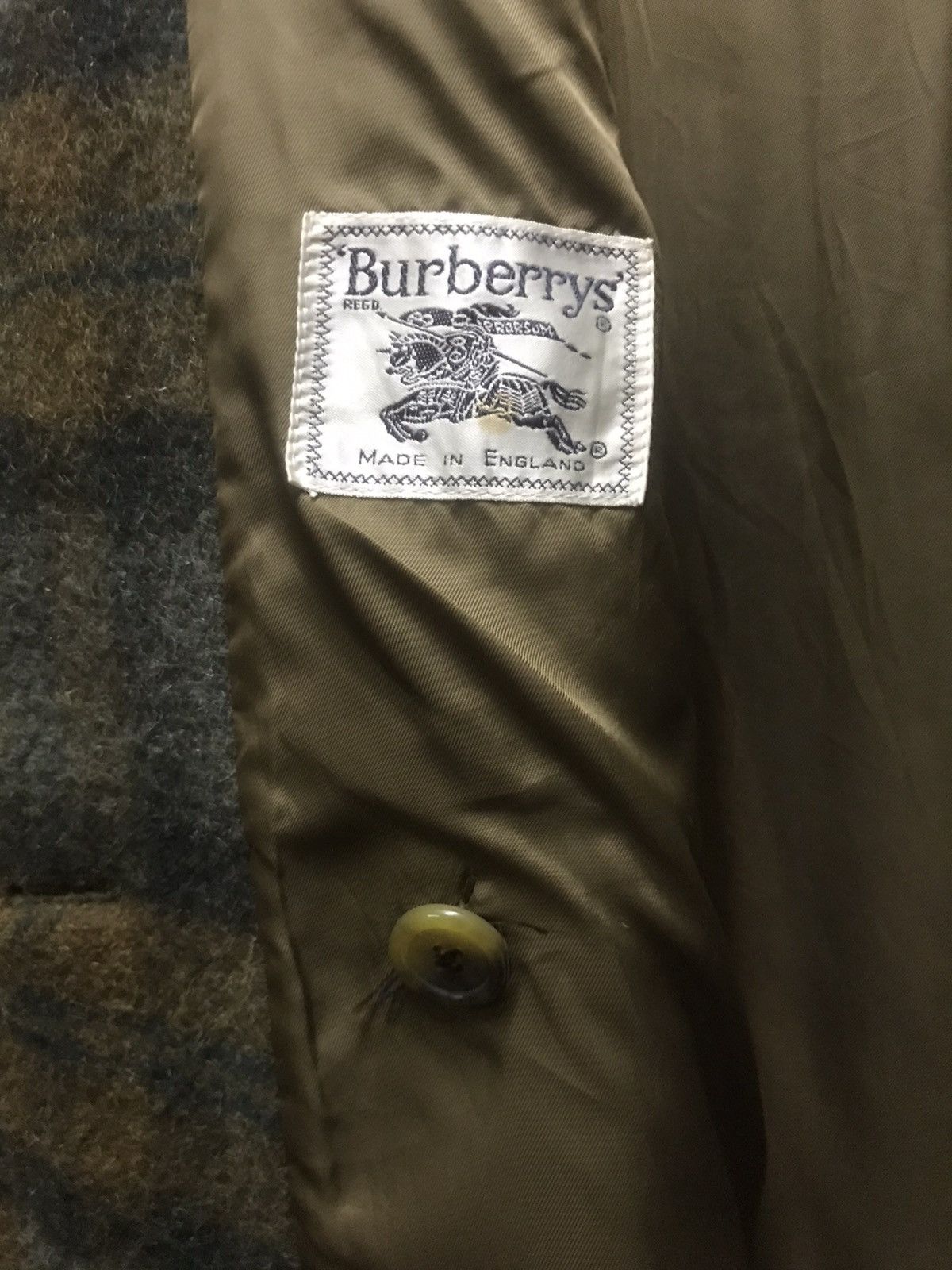 Burberry Vtg Burberrys Plaid Wool Blazer Size 42R - 12 Thumbnail