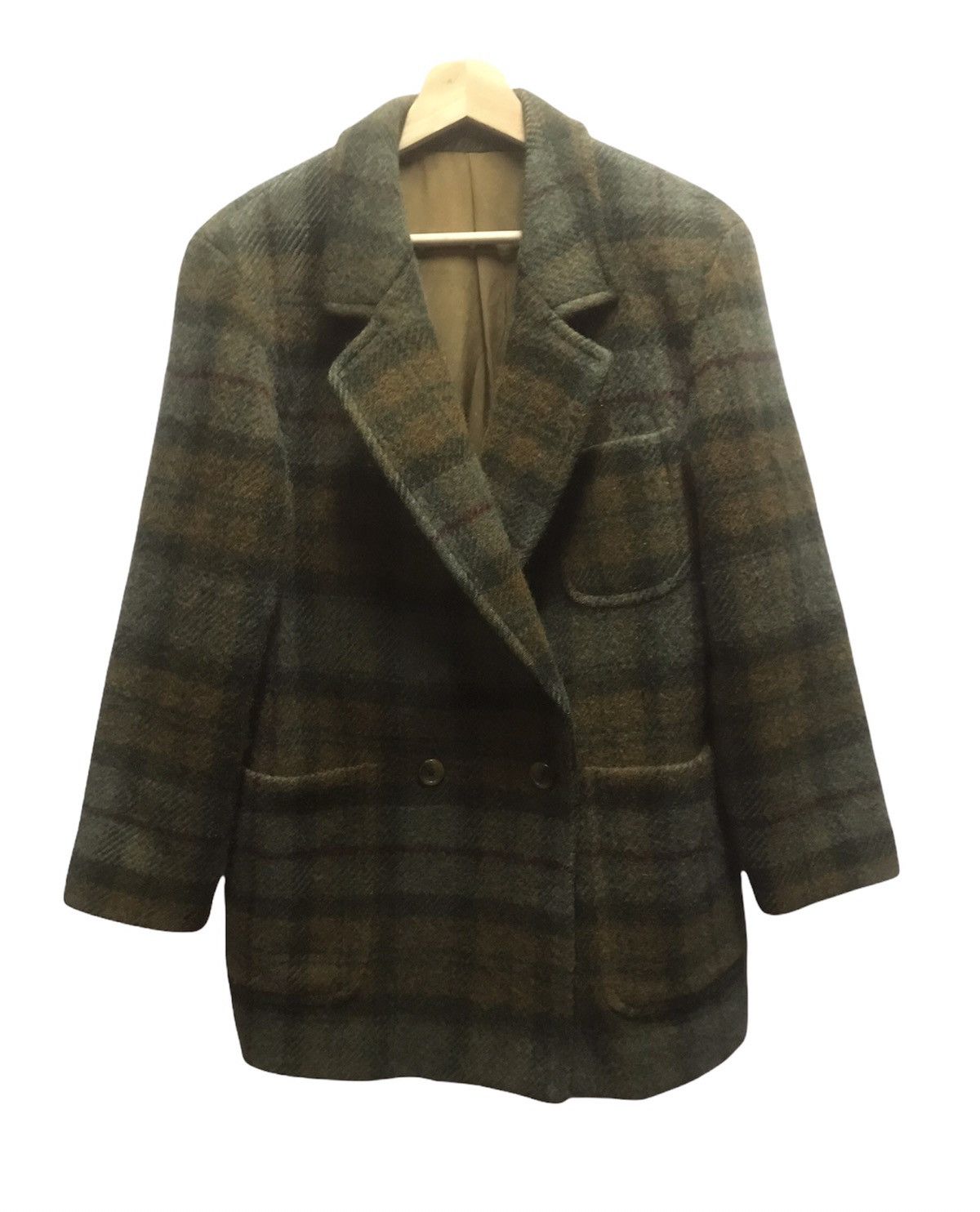 Burberry Vtg Burberrys Plaid Wool Blazer Size 42R - 1 Thumbnail