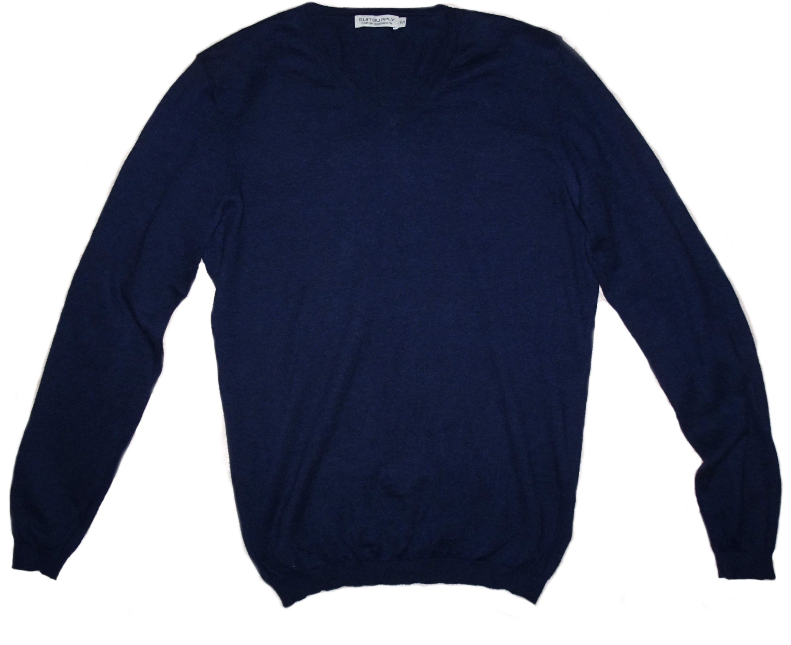 Suitsupply SUITSUPPLY V-NECK COTTON CASHMERE SWEATER Size US M / EU 48-50 / 2 - 1 Thumbnail