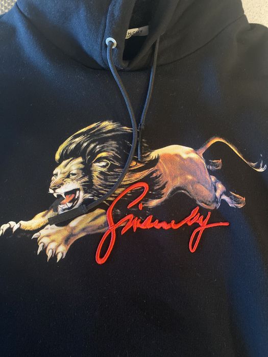 Givenchy Givenchy Lion hoodie with fur hood Grailed