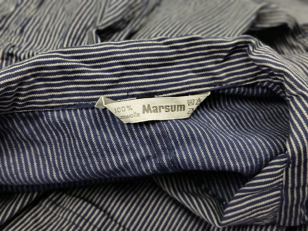 Vintage Vintage 90s Work Striped Blue Pocket Jacket MARSUM Sanfor Size US M / EU 48-50 / 2 - 17 Thumbnail