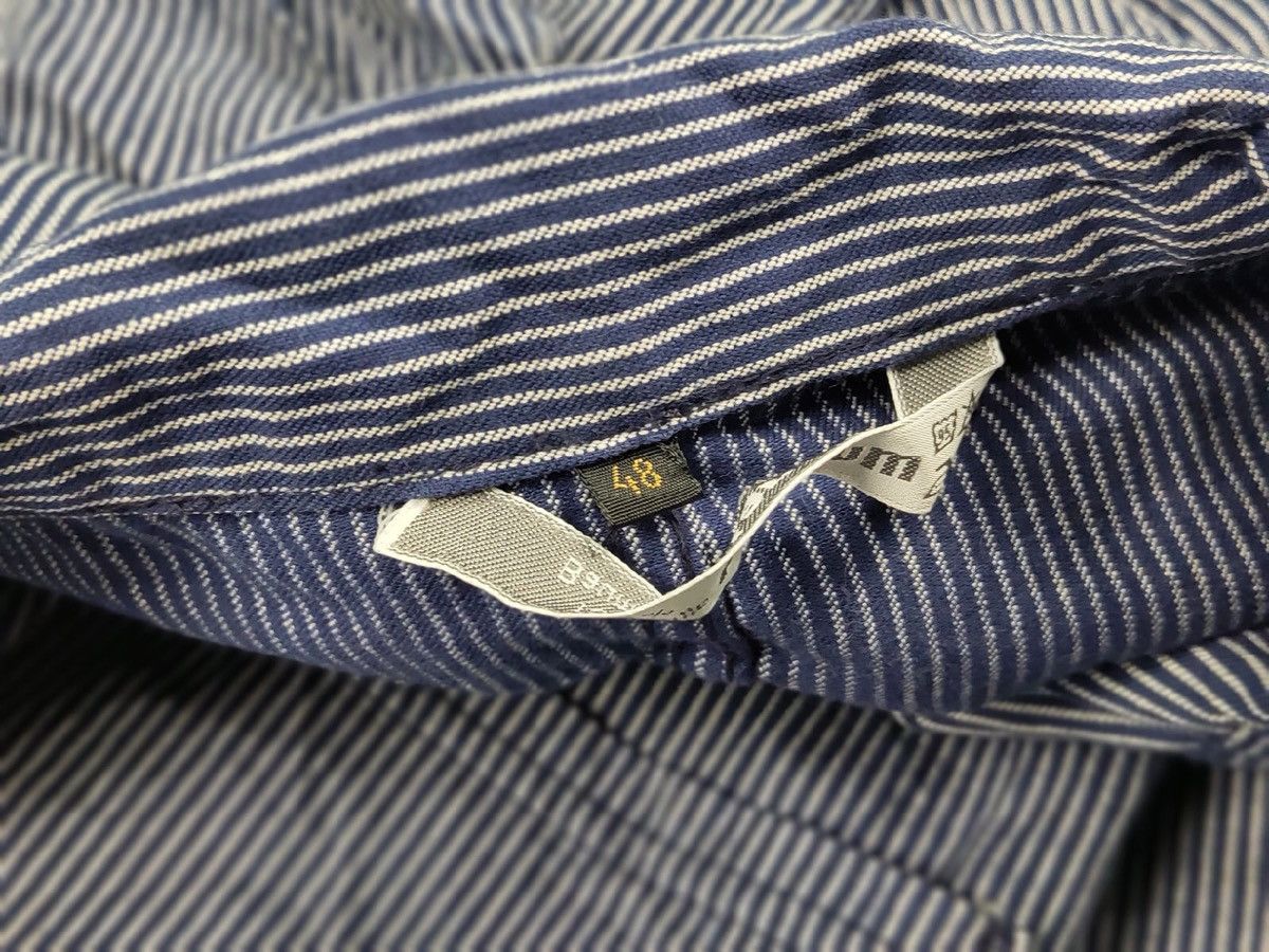 Vintage Vintage 90s Work Striped Blue Pocket Jacket MARSUM Sanfor Size US M / EU 48-50 / 2 - 18 Thumbnail