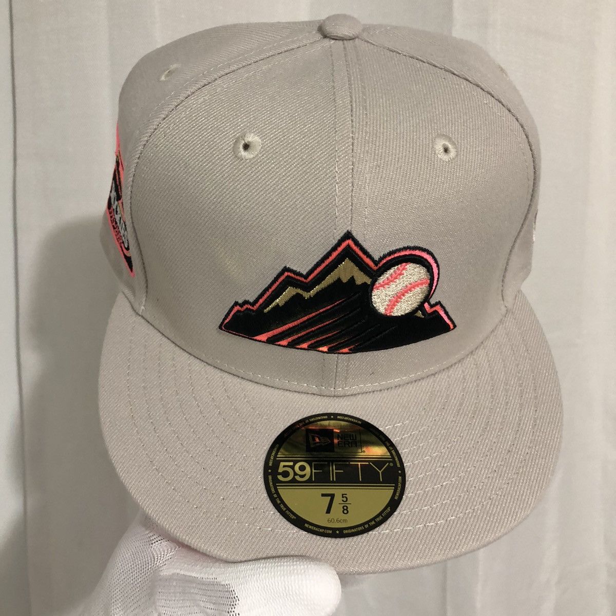 New Era 7 5/8 - Colorado Rockies Pink Bottom 25th Anniversary Size ONE SIZE - 3 Thumbnail