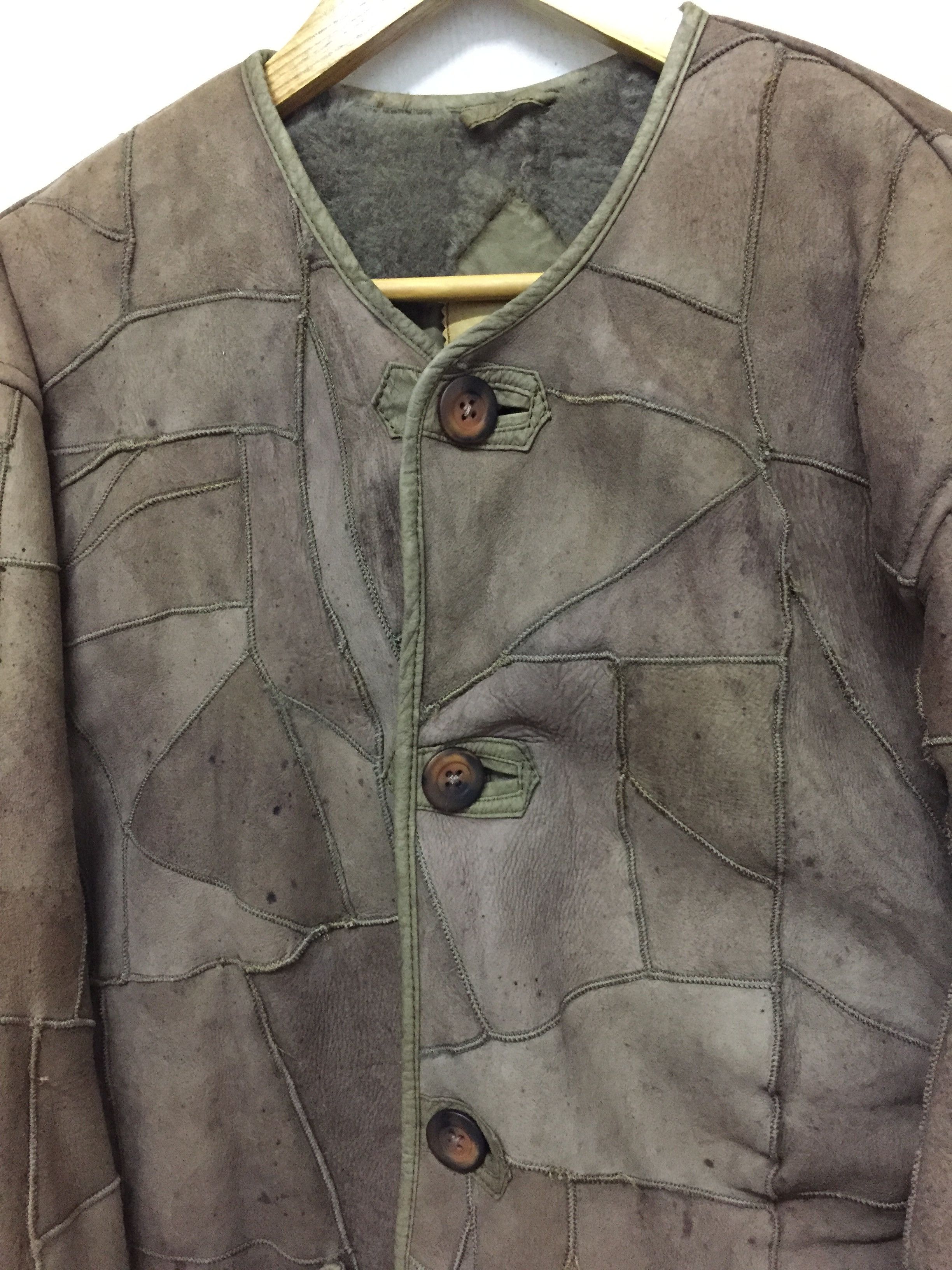 Hai Sporting Gear × Issey Miyake 80s Patchwork Sheepskin Shearling jacket Size US M / EU 48-50 / 2 - 6 Thumbnail