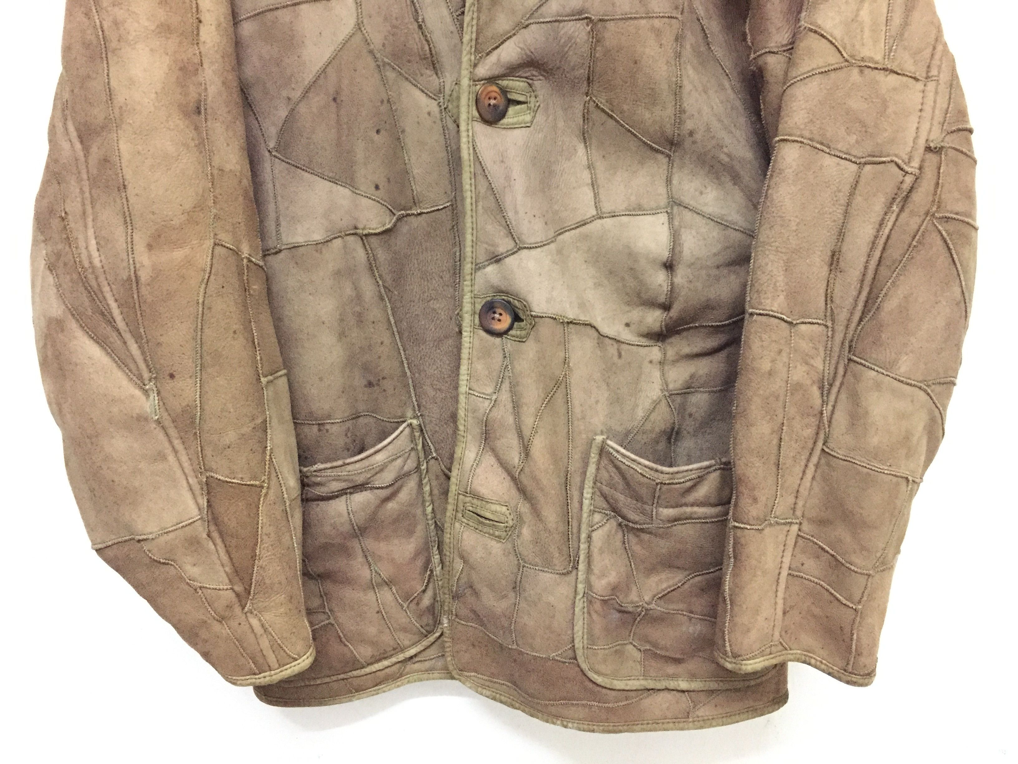 Hai Sporting Gear × Issey Miyake 80s Patchwork Sheepskin Shearling jacket Size US M / EU 48-50 / 2 - 5 Thumbnail