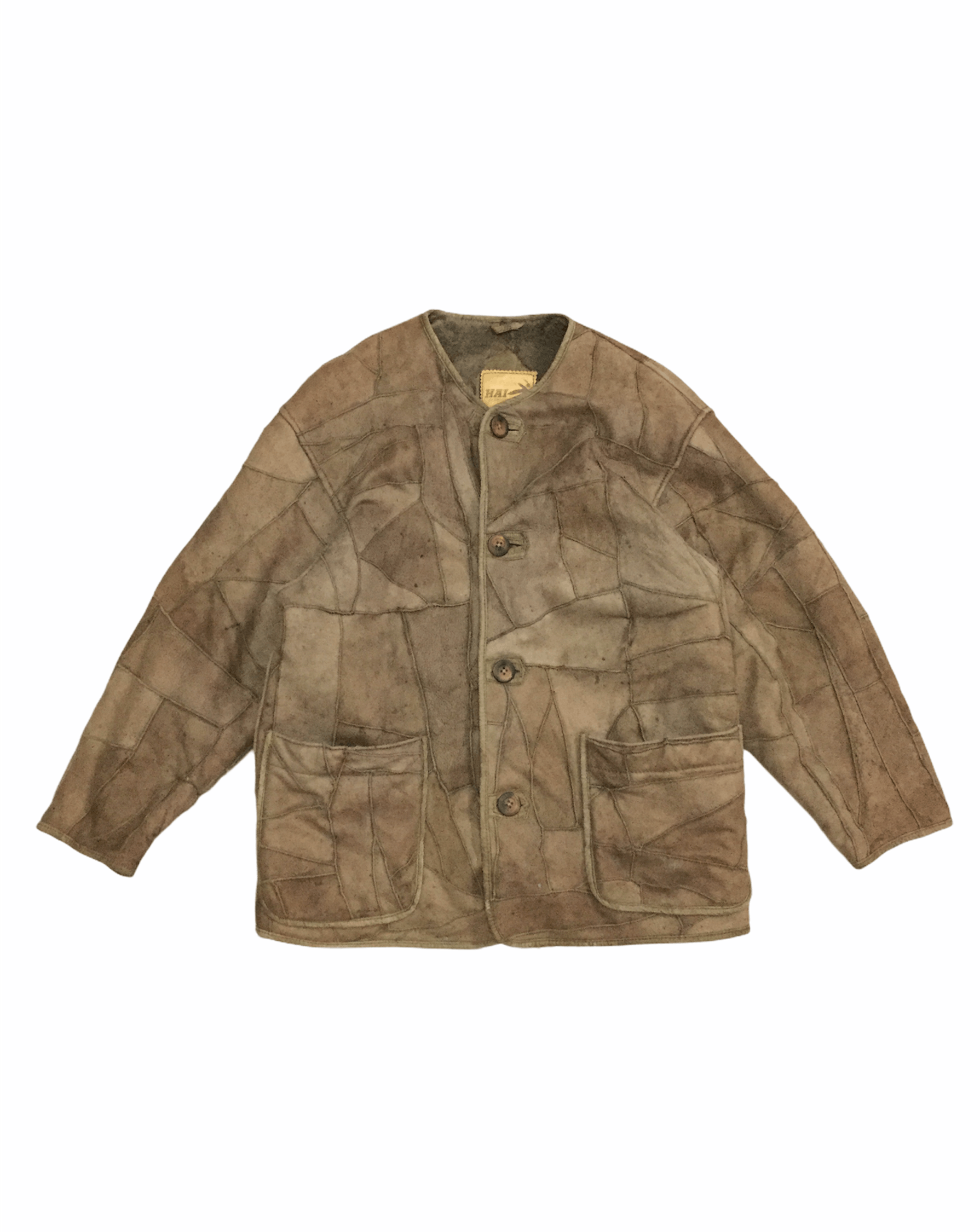 Hai Sporting Gear × Issey Miyake 80s Patchwork Sheepskin Shearling jacket Size US M / EU 48-50 / 2 - 1 Thumbnail