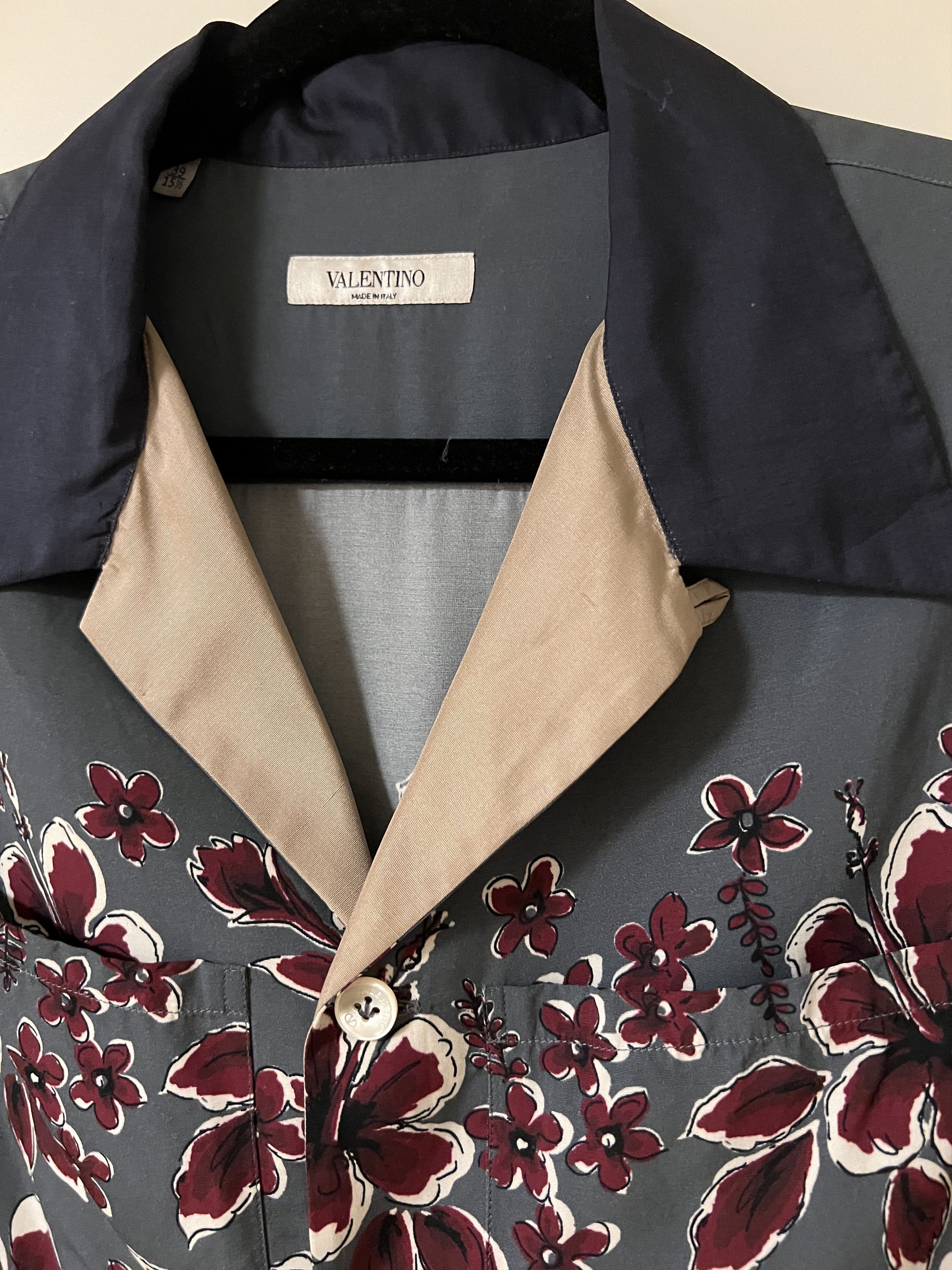 Valentino Embroidered Flowers Poem Camp Collar Shirt Size US S / EU 44-46 / 1 - 2 Thumbnail