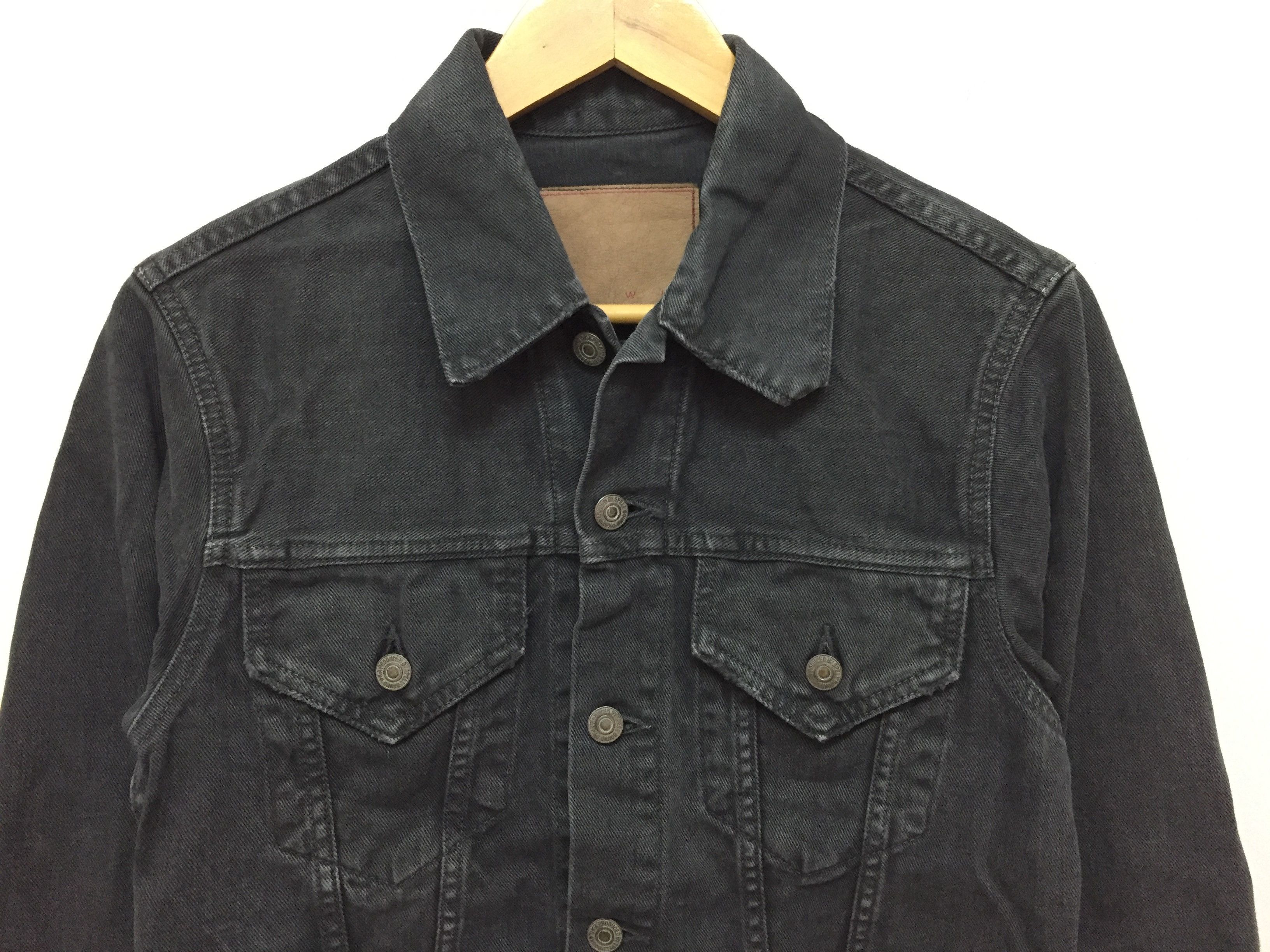 Japanese Brand × Orslow × Spellbound Faded black denim trucker jacket Made in Japan Size US XS / EU 42 / 0 - 3 Thumbnail