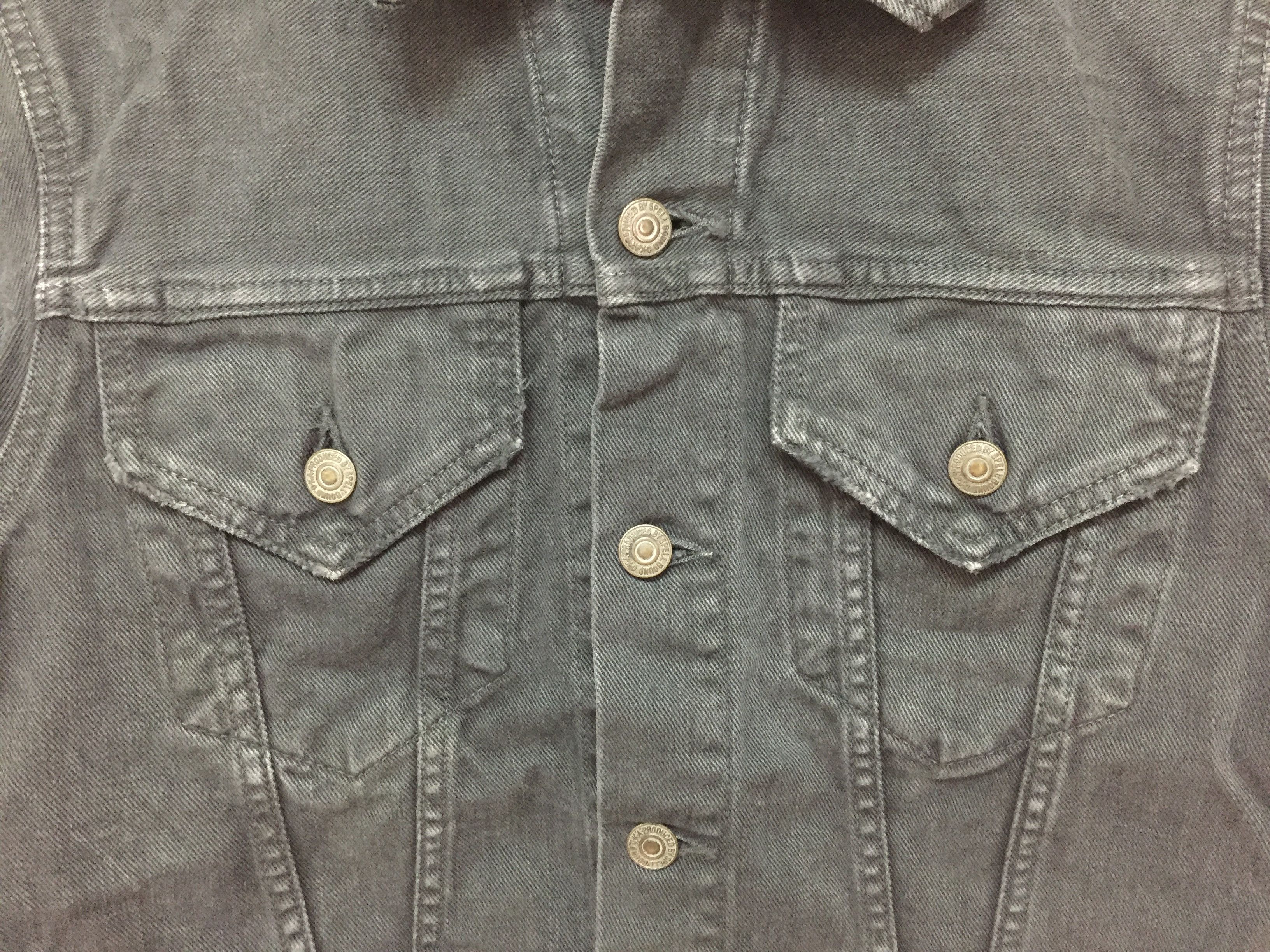 Japanese Brand × Orslow × Spellbound Faded black denim trucker jacket Made in Japan Size US XS / EU 42 / 0 - 5 Thumbnail