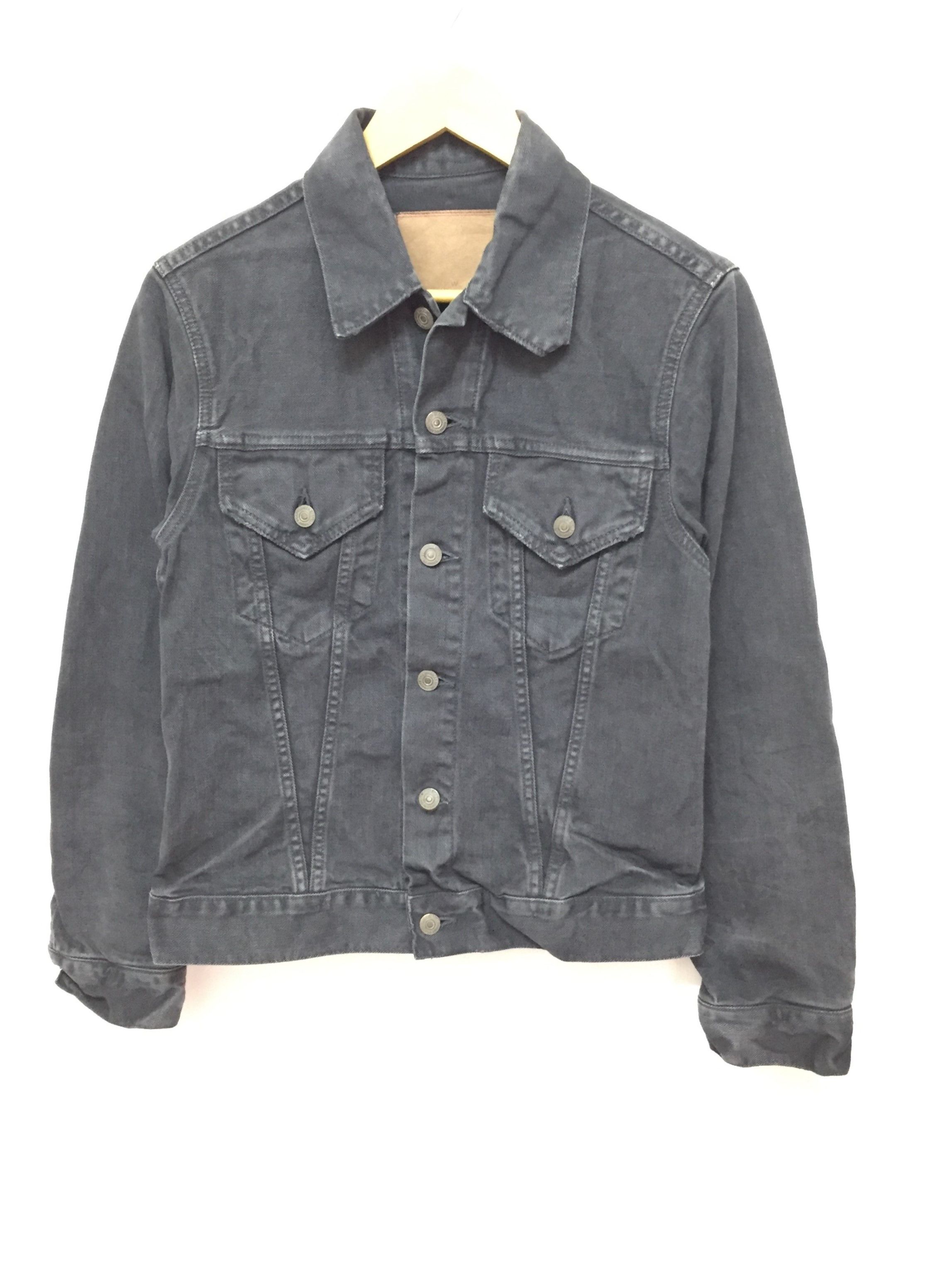 Japanese Brand × Orslow × Spellbound Faded black denim trucker jacket Made in Japan Size US XS / EU 42 / 0 - 1 Thumbnail