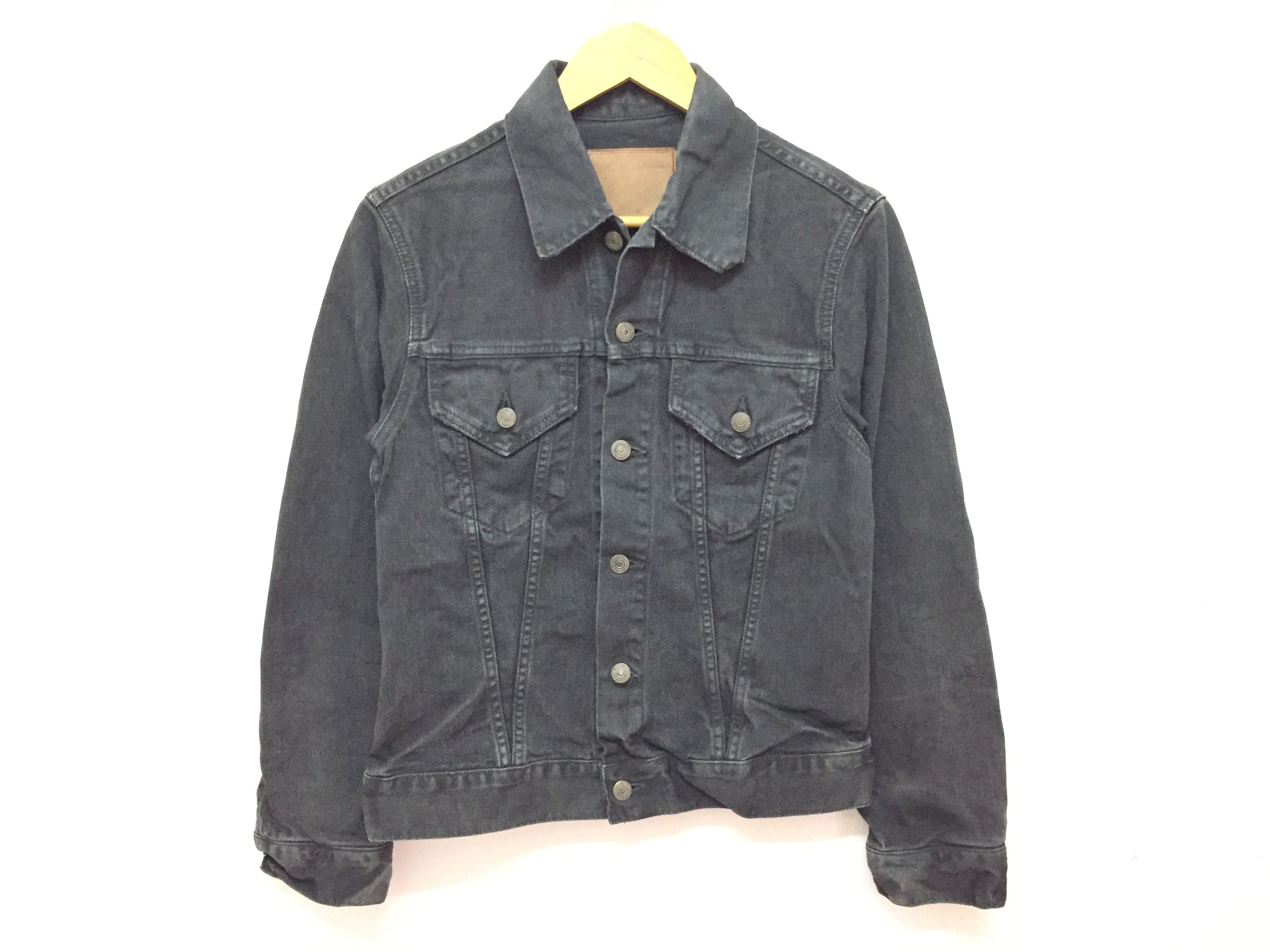 Japanese Brand × Orslow × Spellbound Faded black denim trucker jacket Made in Japan Size US XS / EU 42 / 0 - 2 Thumbnail