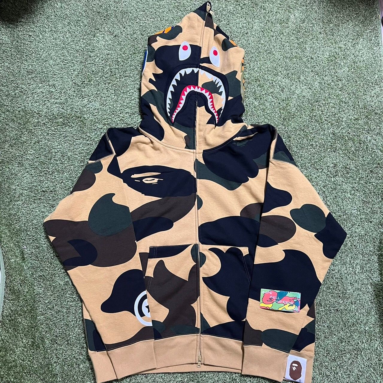 BAPE BIG shark full zip hoodie 1st Camo