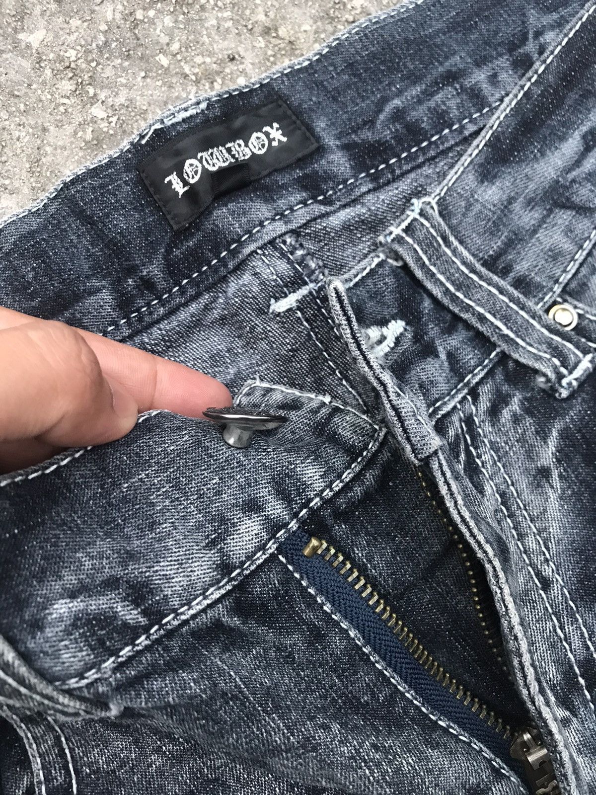 LOWBOX LOWBOX Ripped Distressed Punk Rock Undercover Style Size US 32 / EU 48 - 10 Thumbnail
