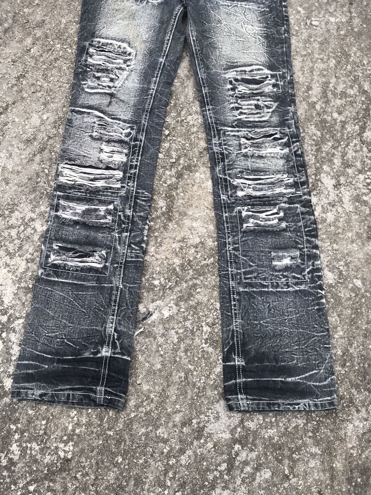 LOWBOX LOWBOX Ripped Distressed Punk Rock Undercover Style Size US 32 / EU 48 - 5 Thumbnail