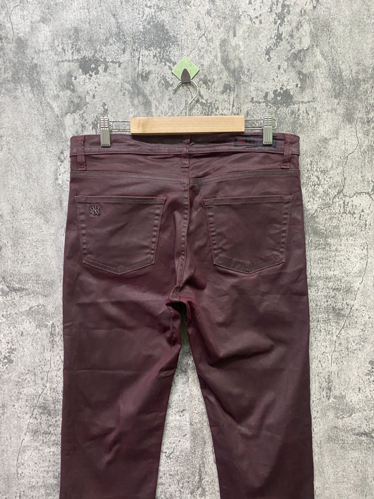 Designer ROCK & REPUBLIC Maroon Waxed Pant Size US 32 / EU 48 - 11 Thumbnail